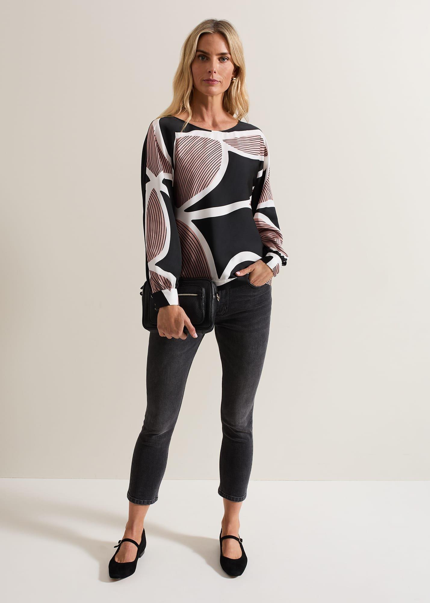 Alora Swirl Print Top