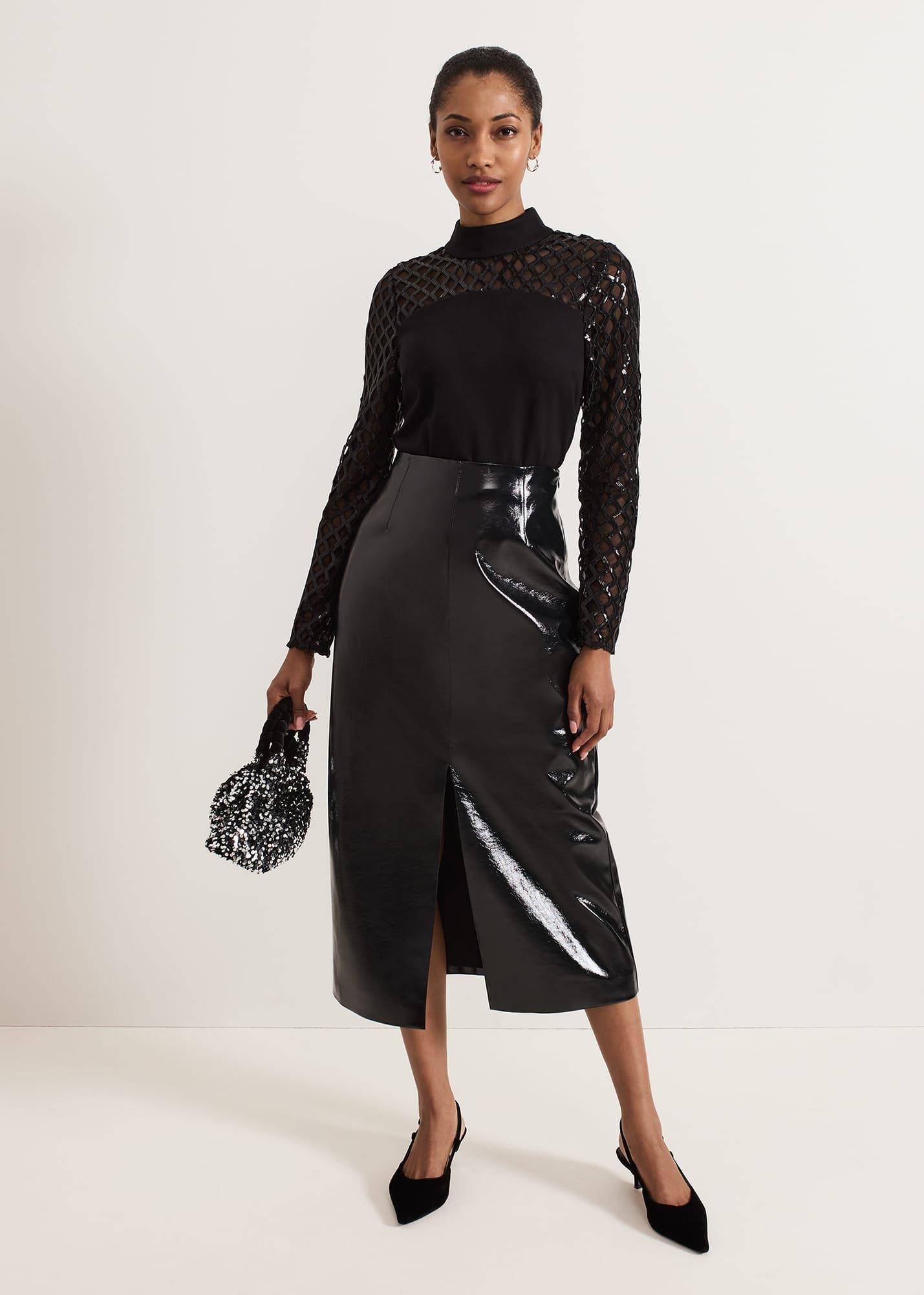 Nicole Sequin Mesh Top