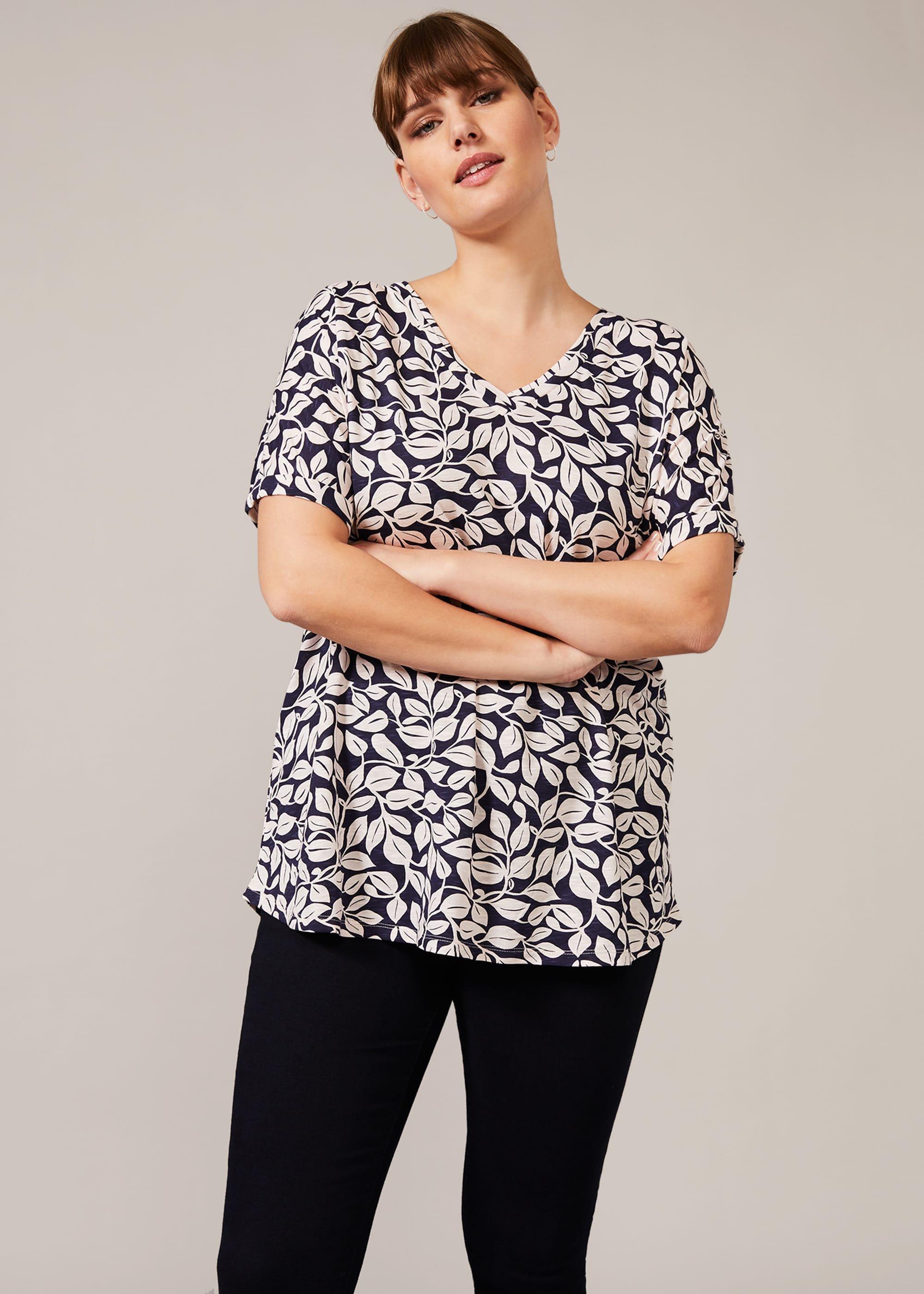 Hasina Leaf Print Top