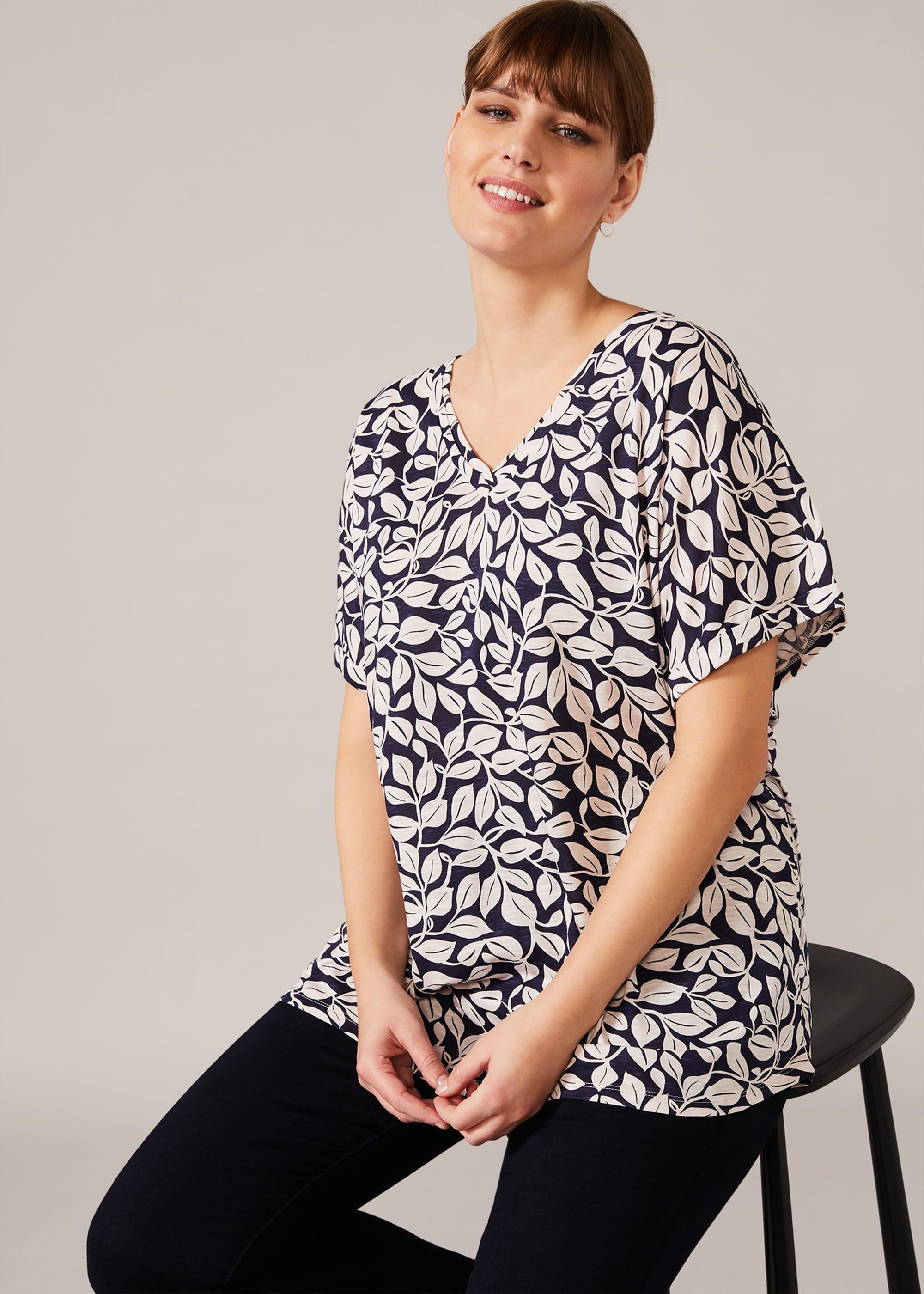 Hasina Leaf Print Top