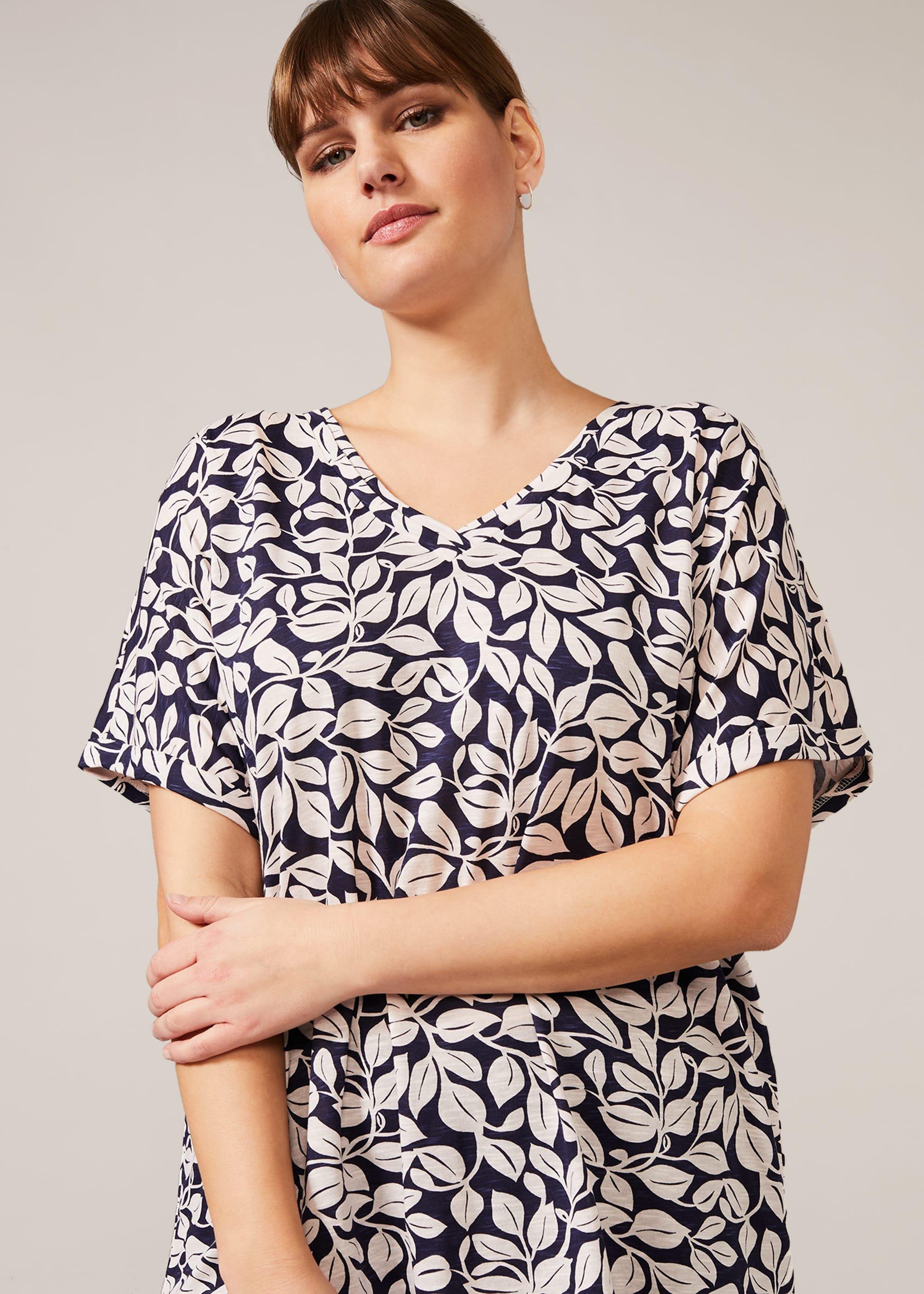 Hasina Leaf Print Top