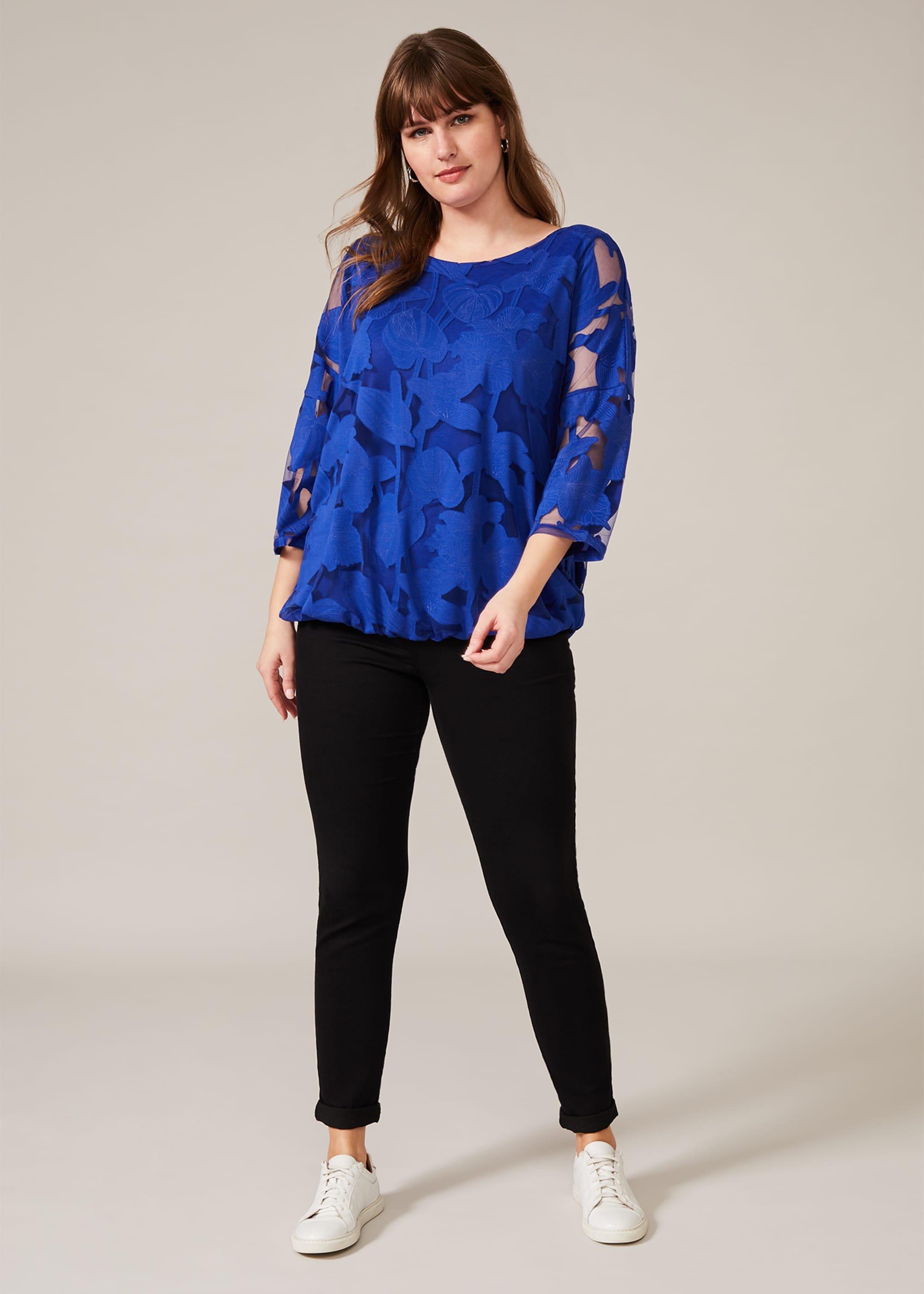 Reine Burnout Bubble Hem Top