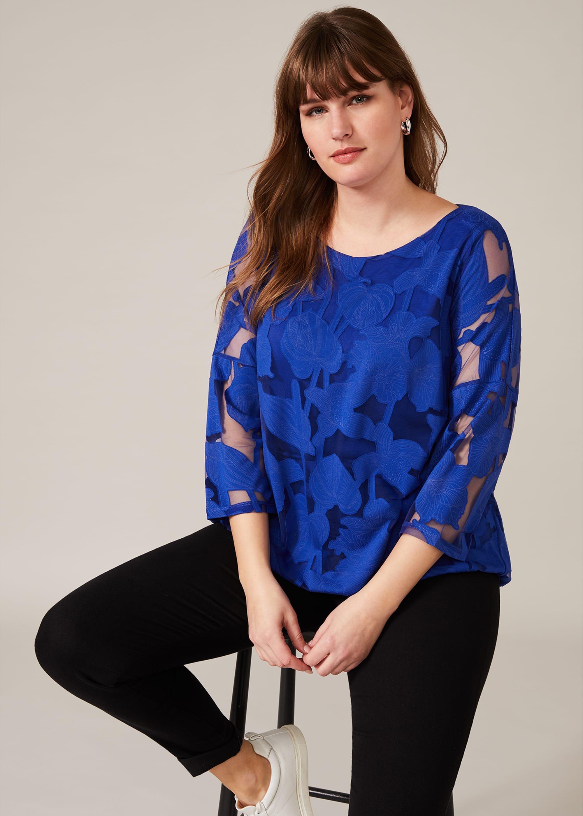 Reine Burnout Bubble Hem Top