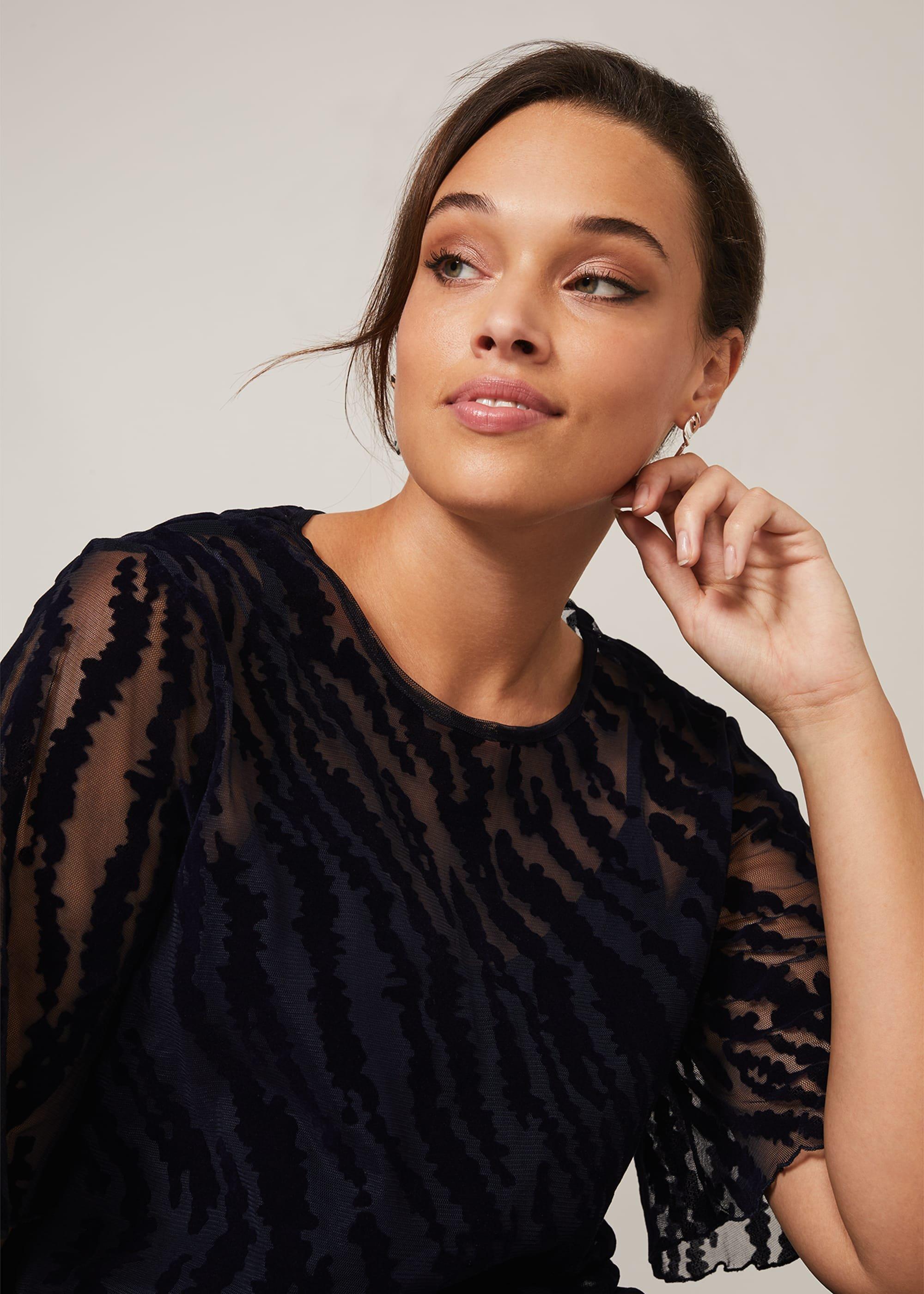 Harriet Textured Flock Top