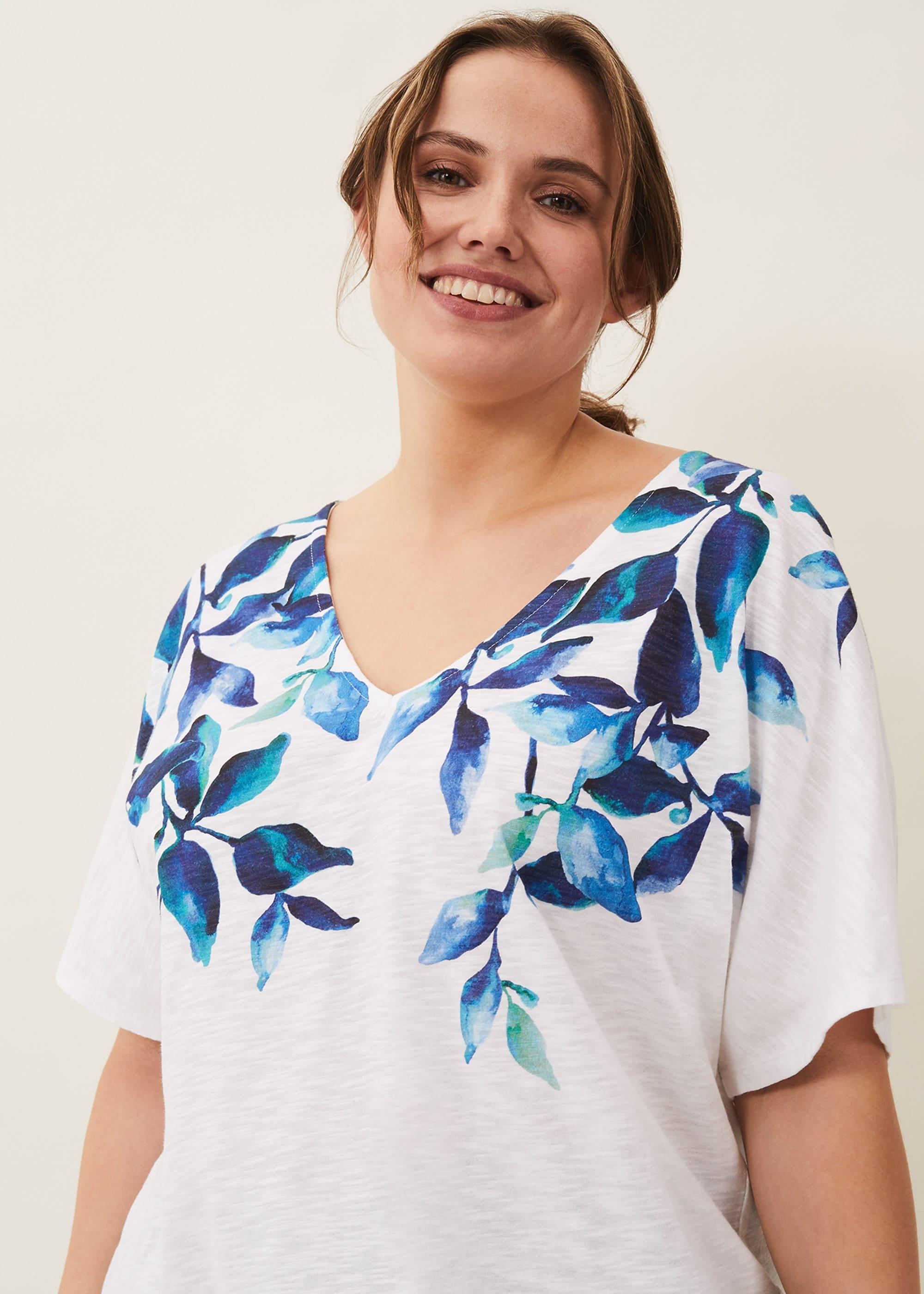 Camilla Leaf Print Top