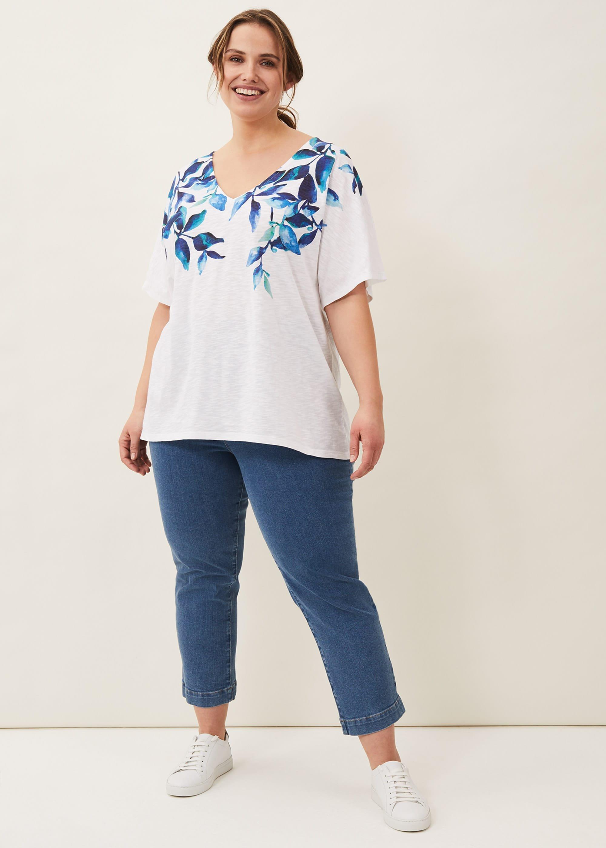 Camilla Leaf Print Top