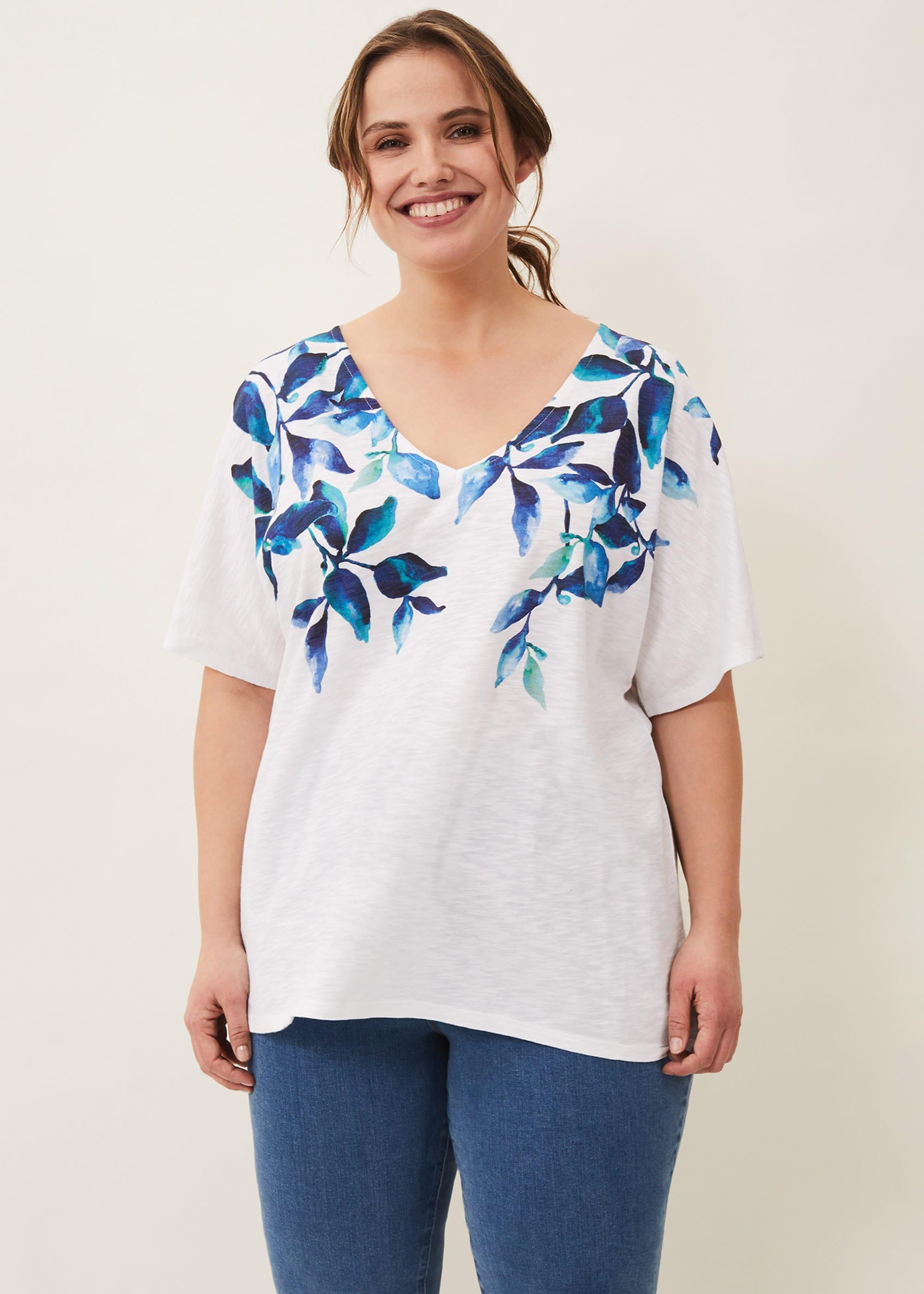 Camilla Leaf Print Top