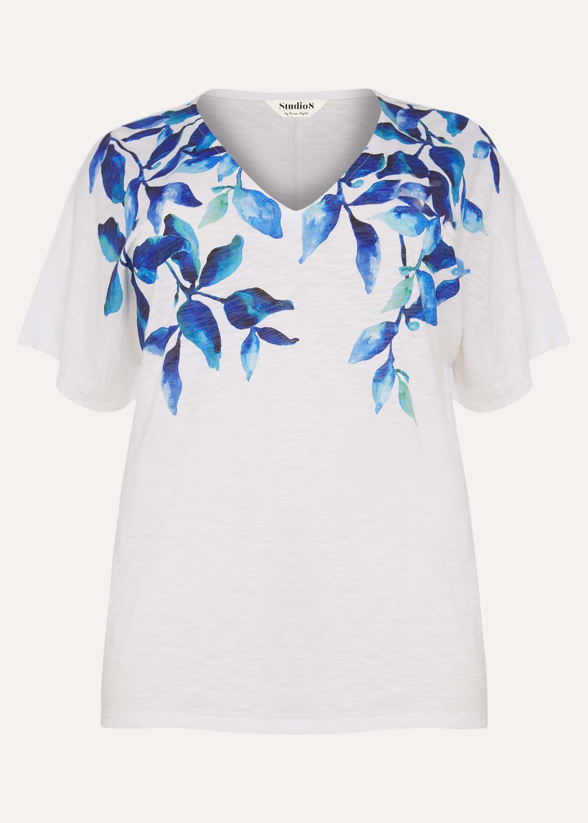 Camilla Leaf Print Top