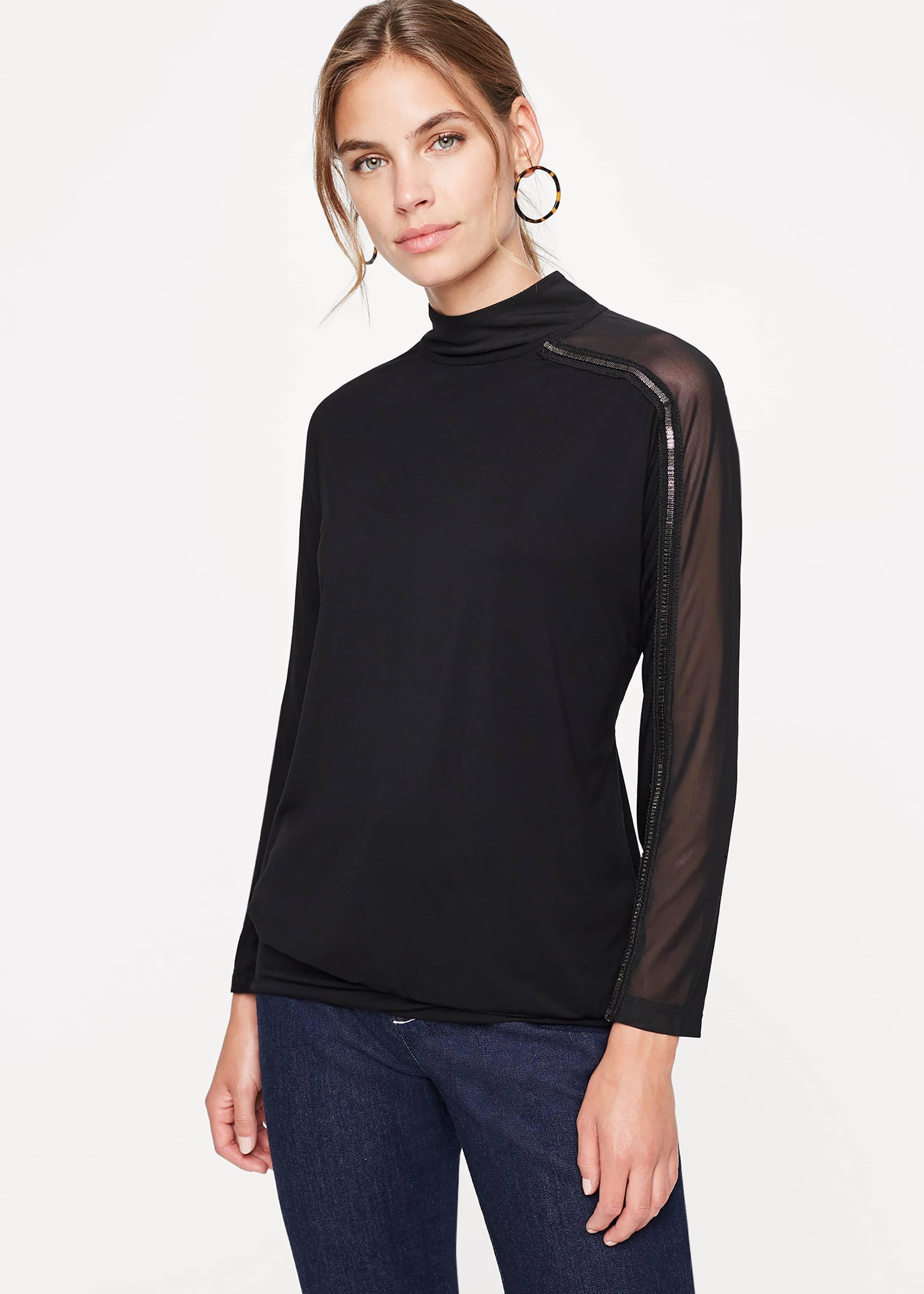 Louelle Mesh Jersey Top