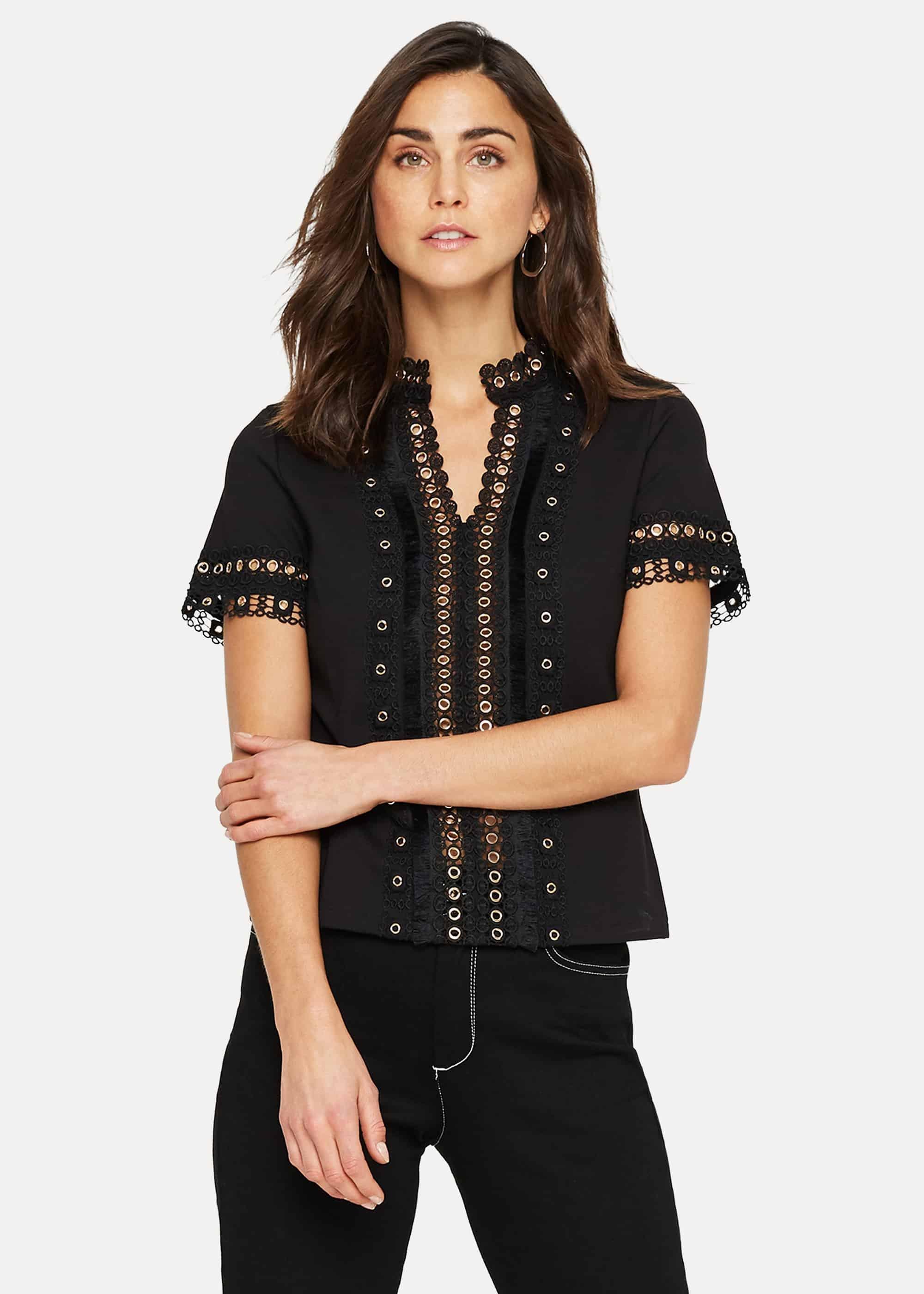 Kera Eyelet Jersey Top