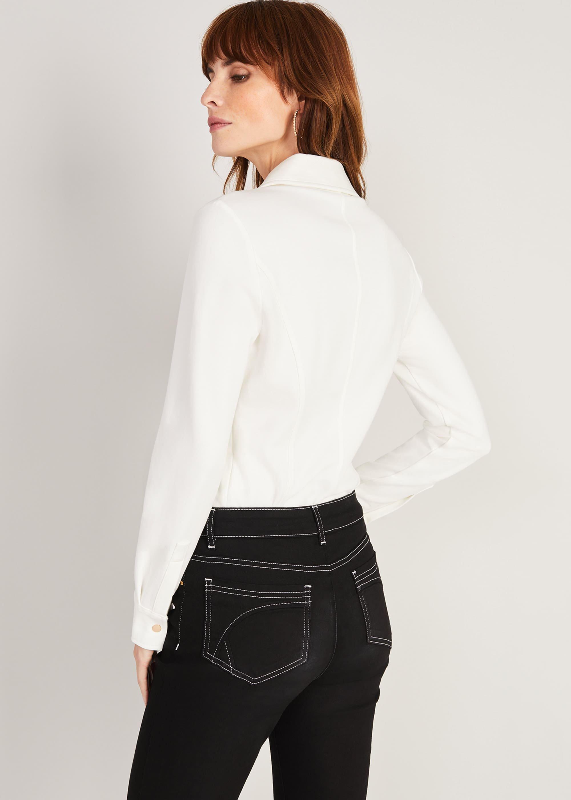 Tatum Eyelet Ponte Top