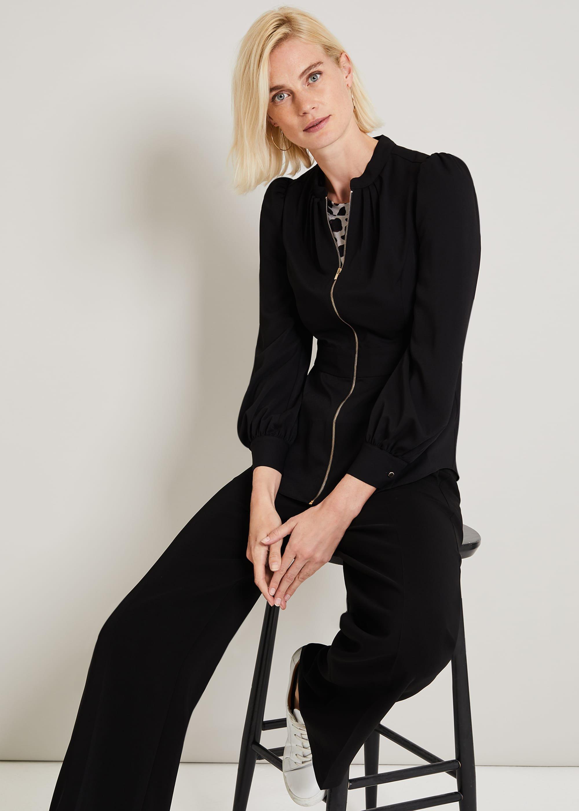 Lucana Zip Front Top