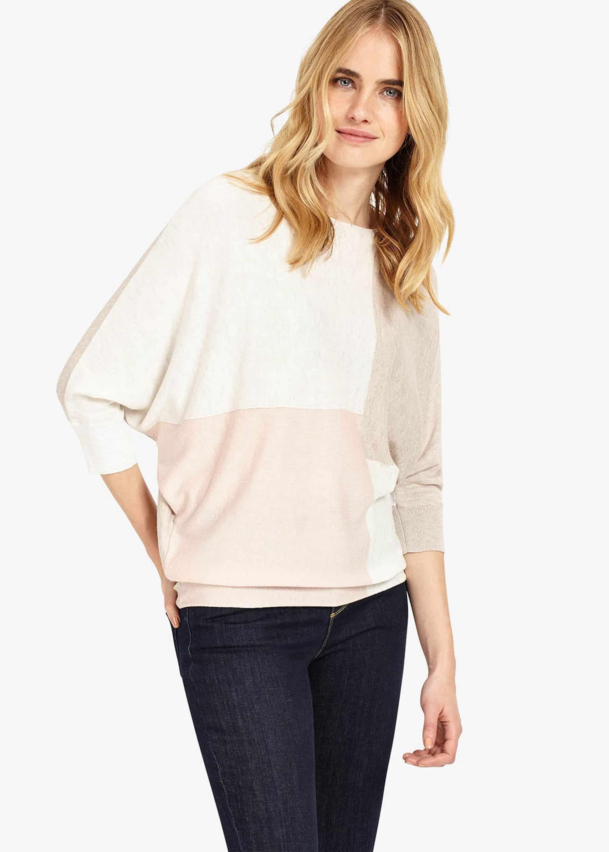 Becca Colour Block Batwing Jumper