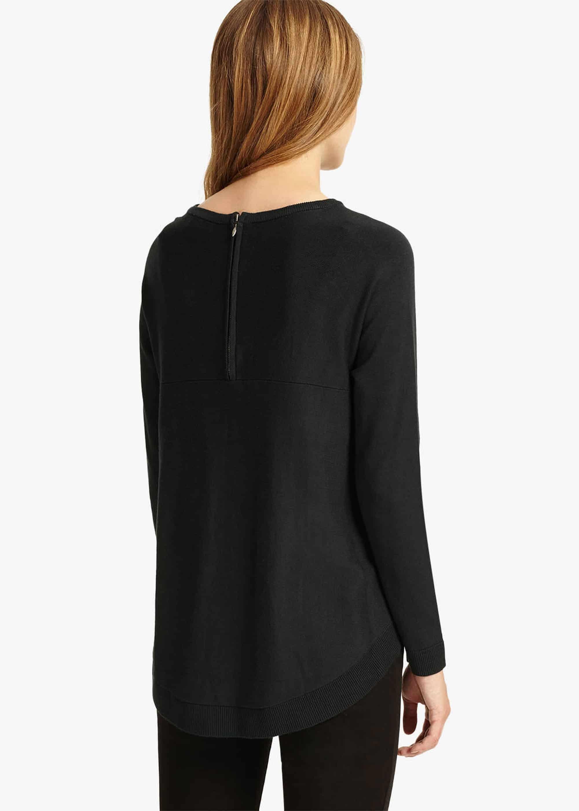 Terza Zip Back Swing Knitted Jumper
