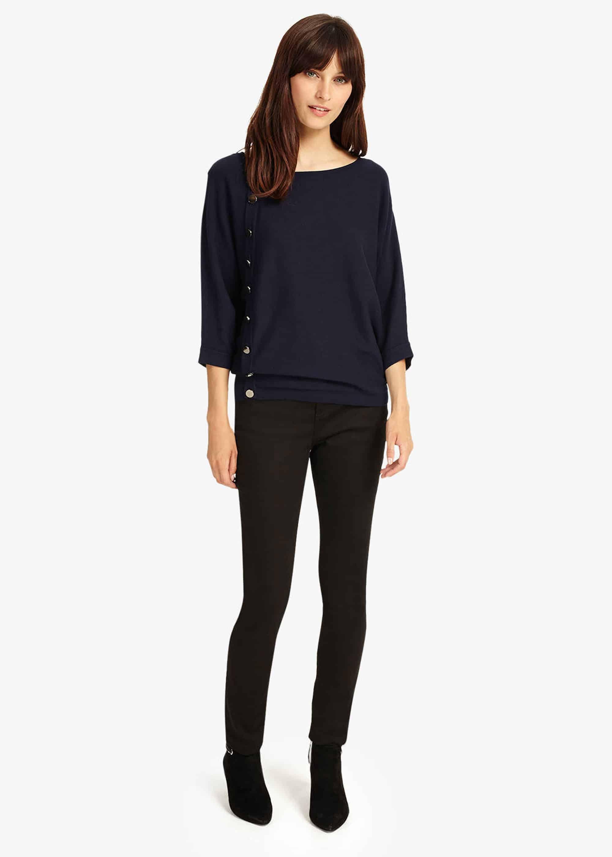 Natka Button Knit Top