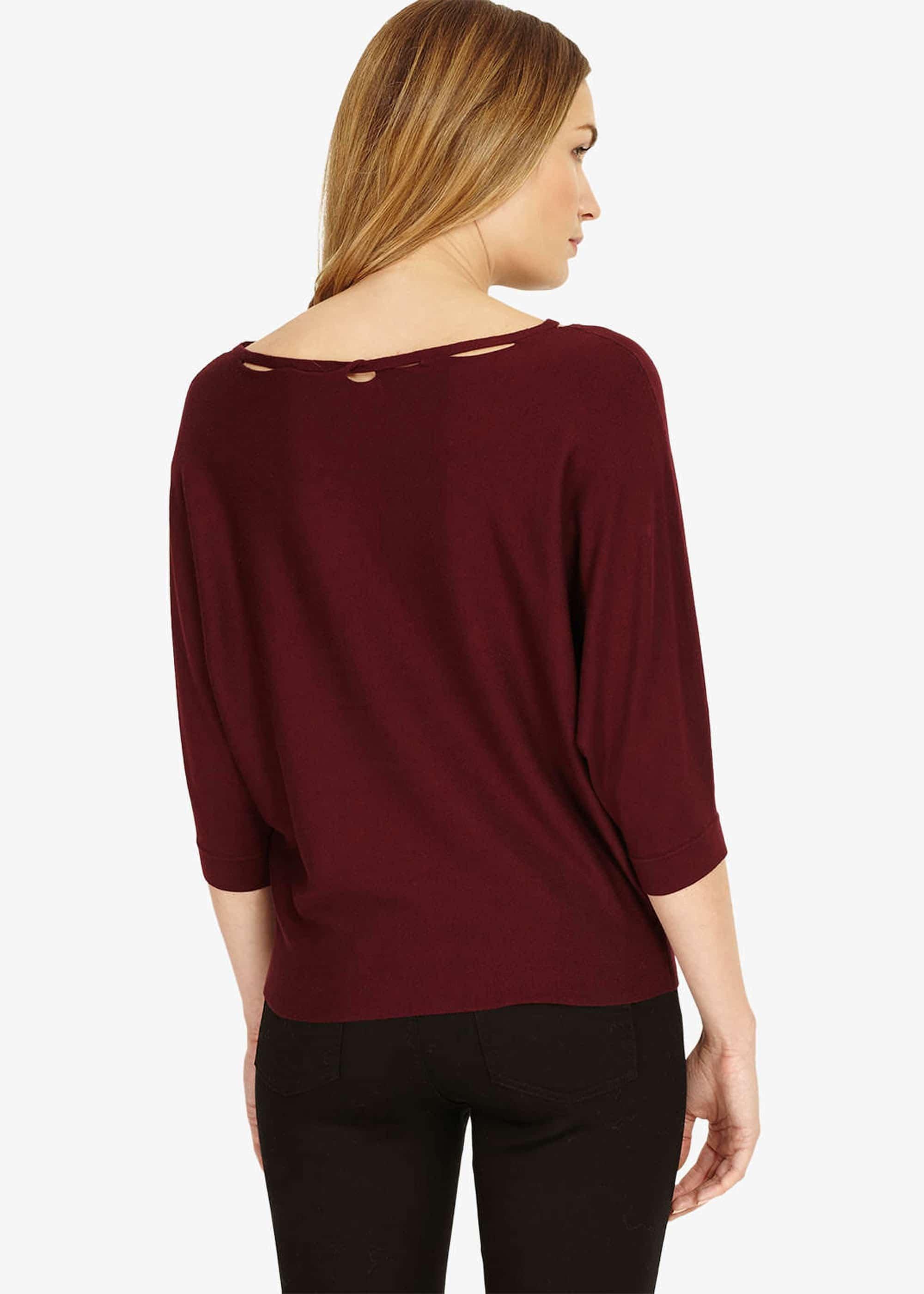 Cristine Twist Neck Knitted Jumper