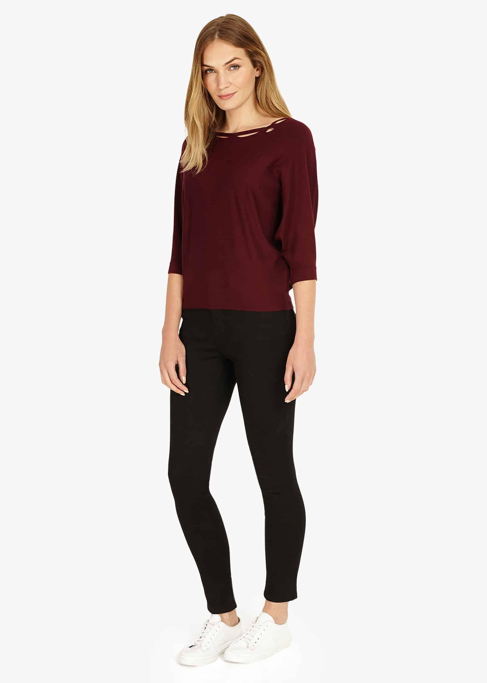 Cristine Twist Neck Knitted Jumper