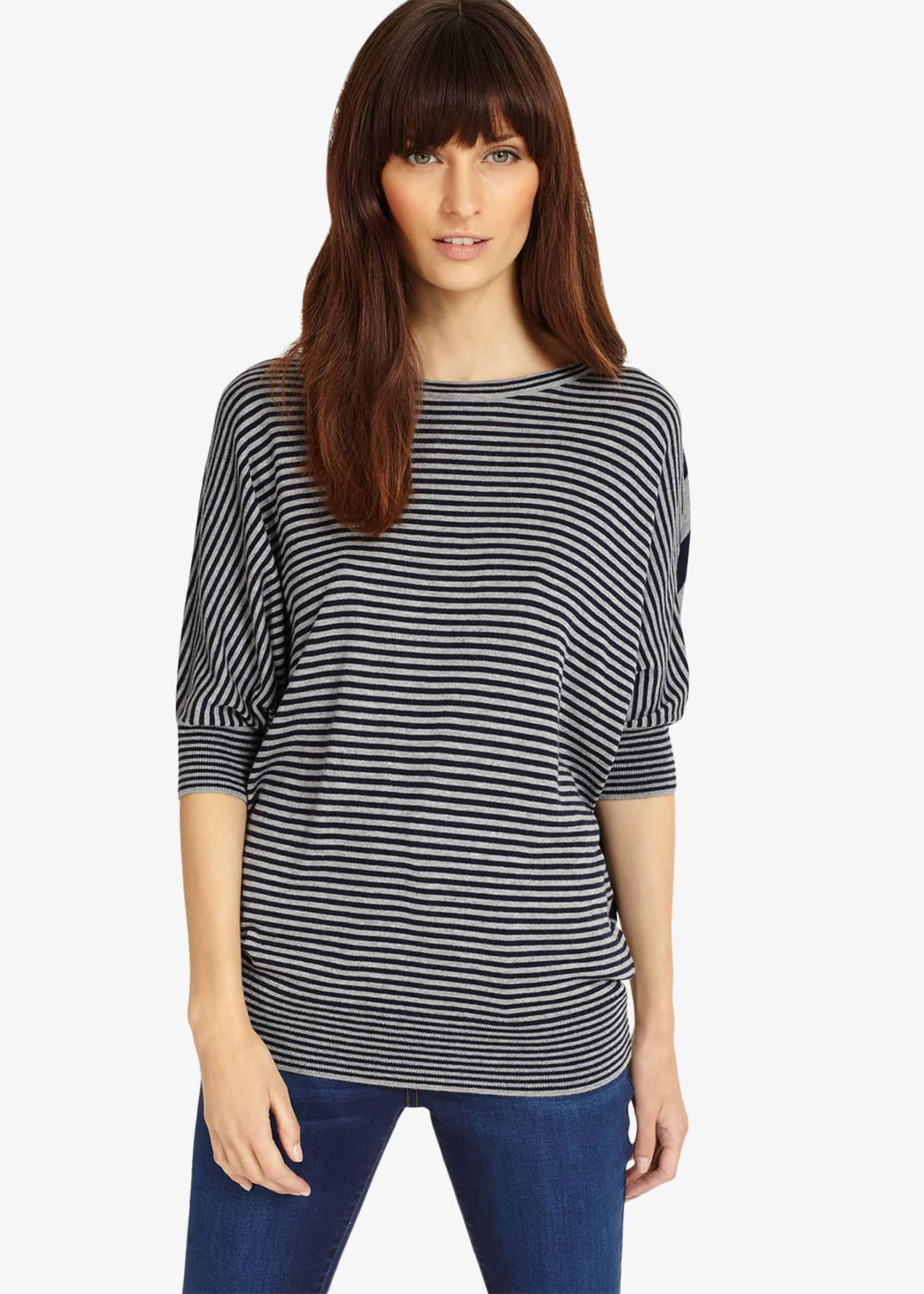Becca Mix Stripe Batwing Jumper