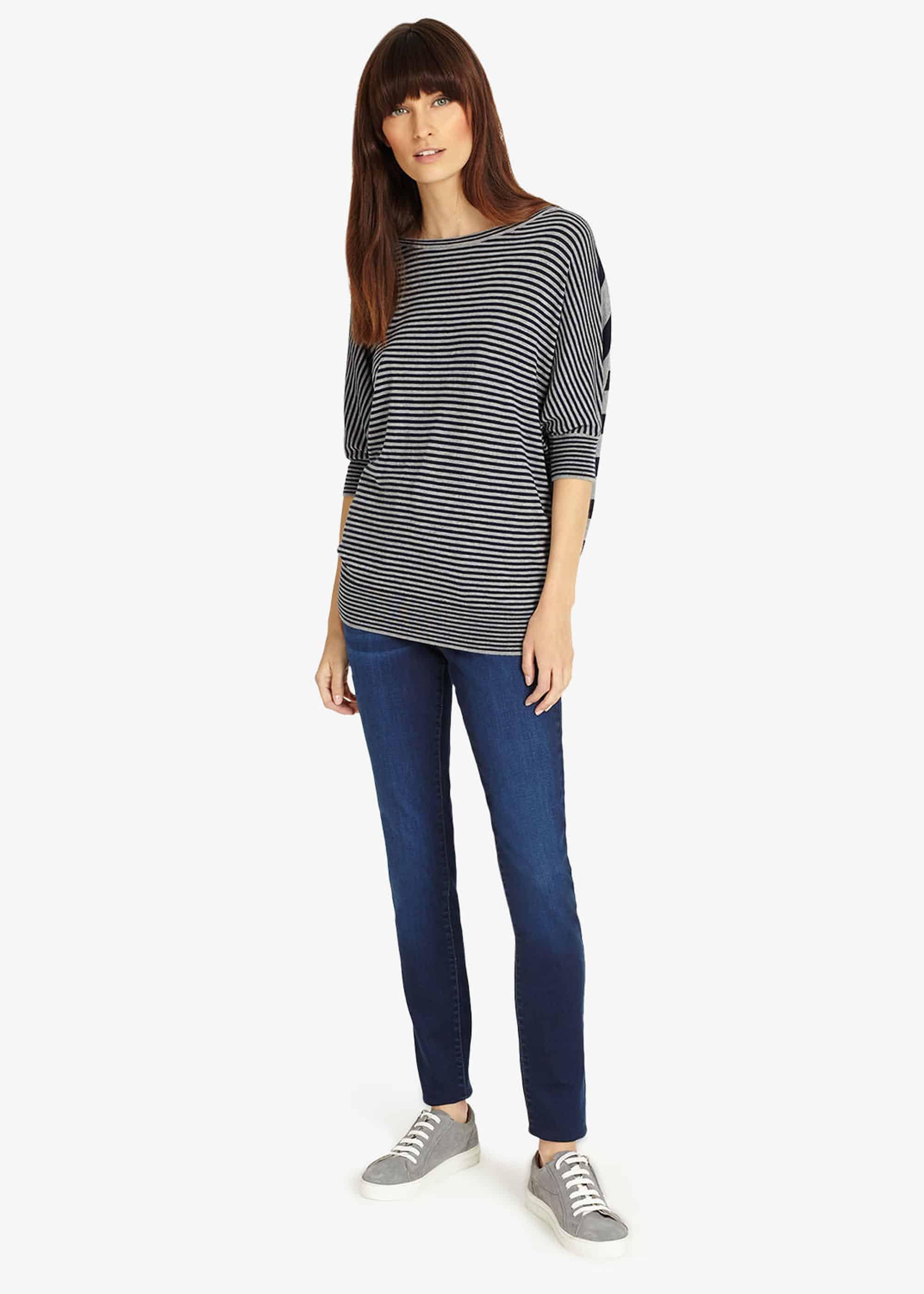 Becca Mix Stripe Batwing Jumper