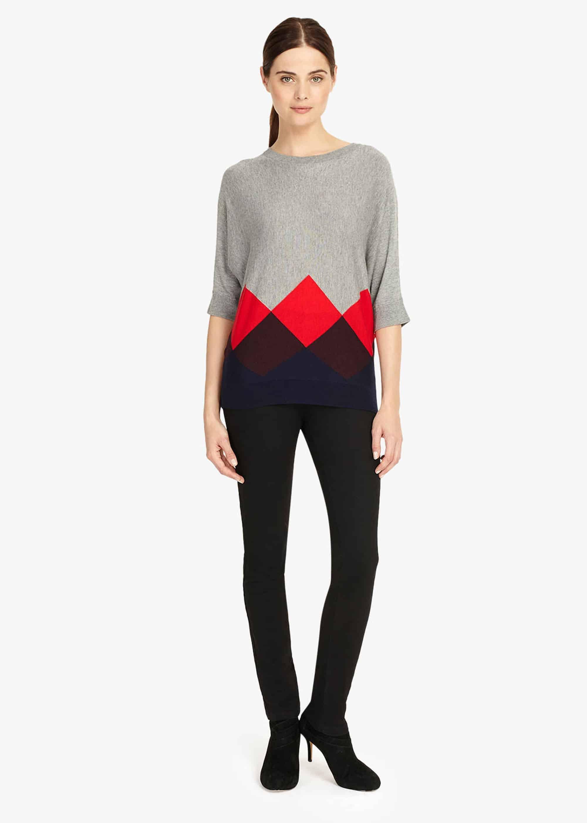 Angeletta Argyle Knitted Jumper