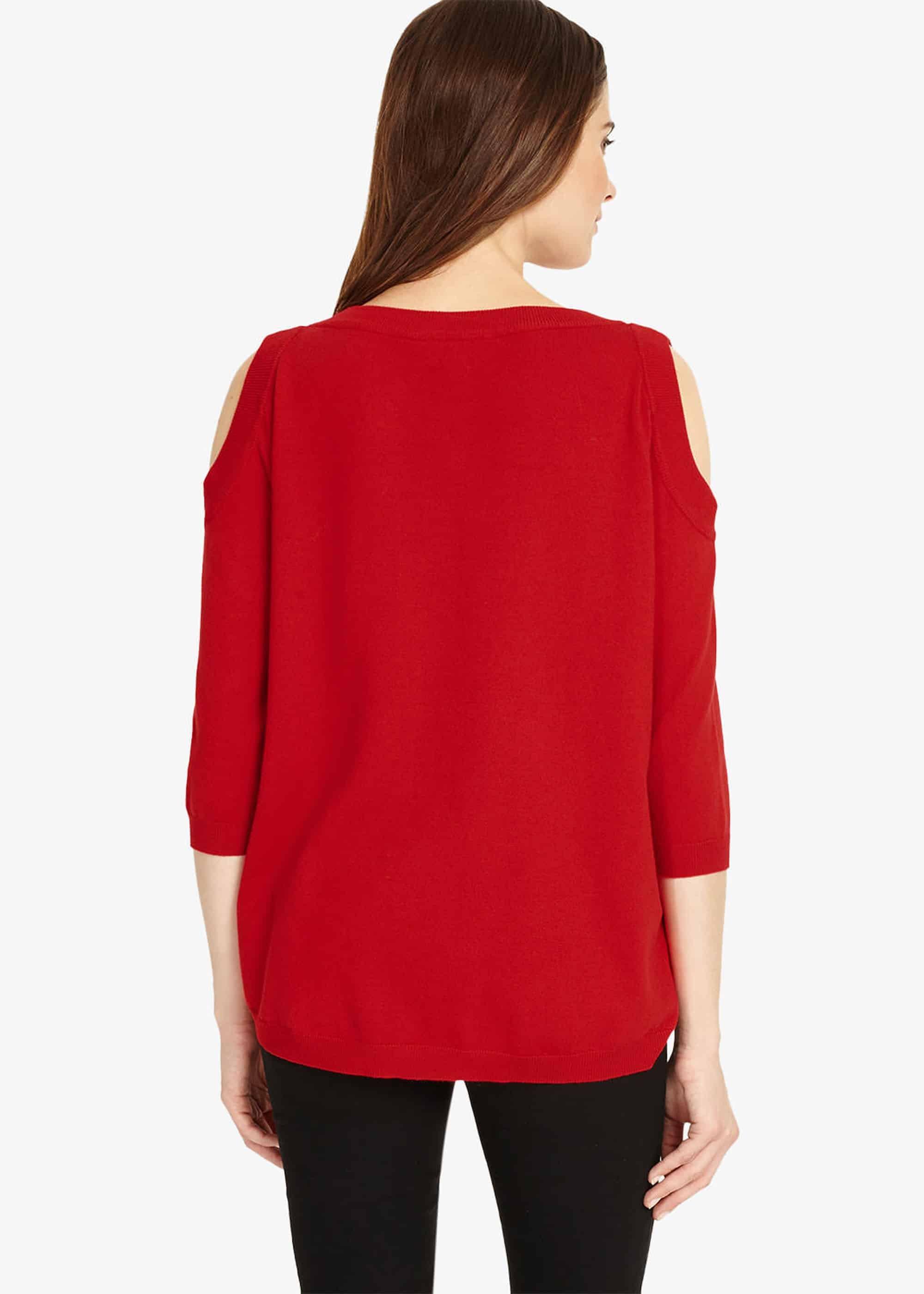 Carine Cold Shoulder Knitted Jumper