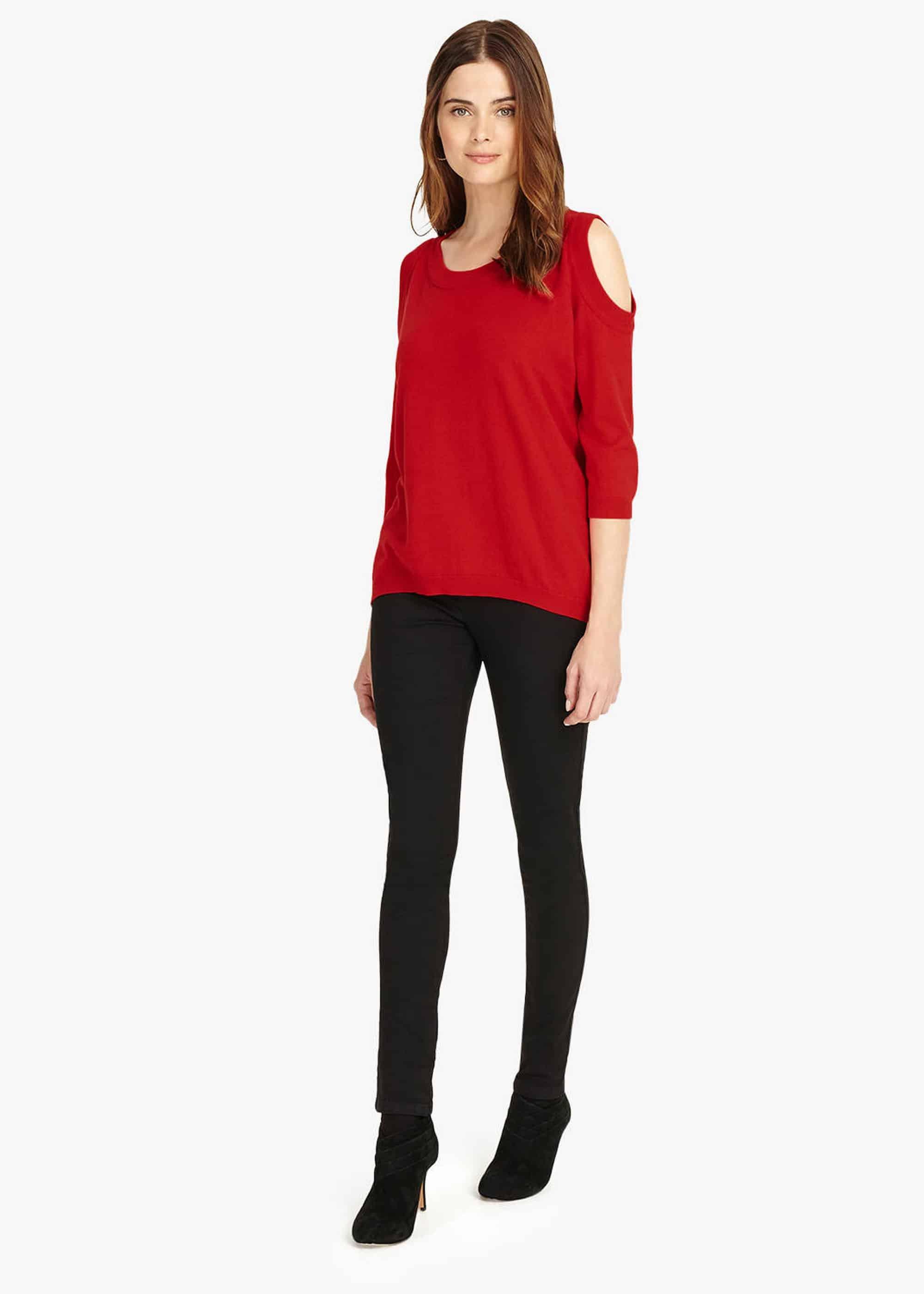 Carine Cold Shoulder Knitted Jumper