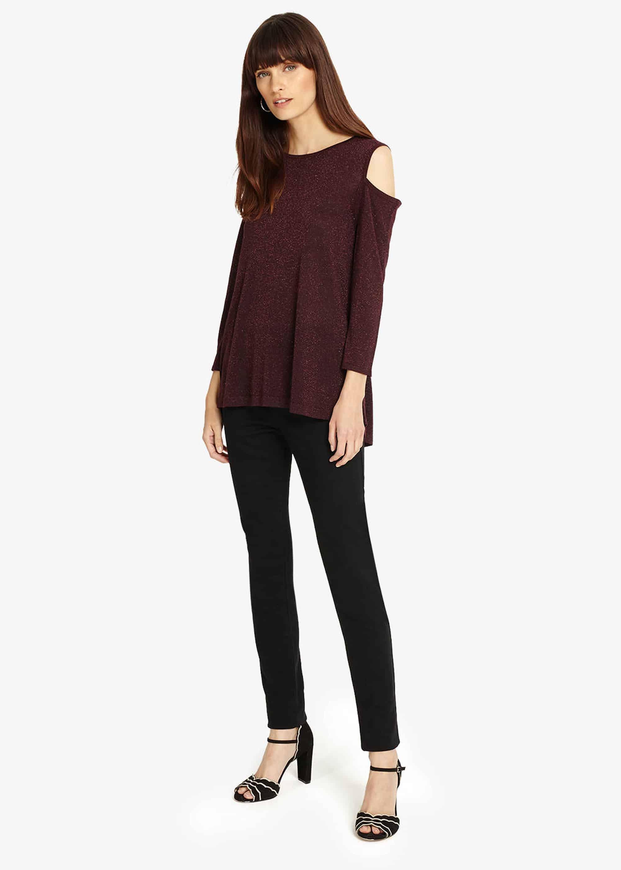 Cassy Shimmer Cold Shoulder Jumper
