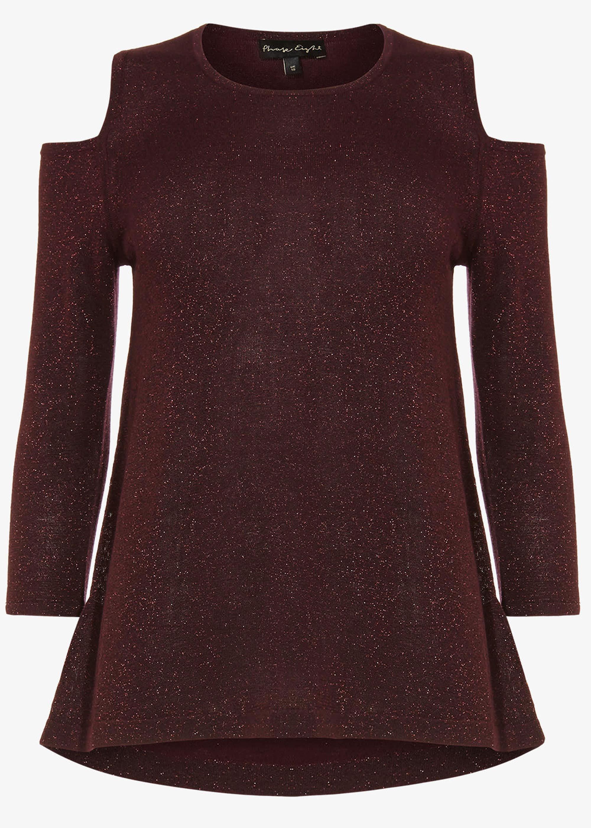 Cassy Shimmer Cold Shoulder Jumper