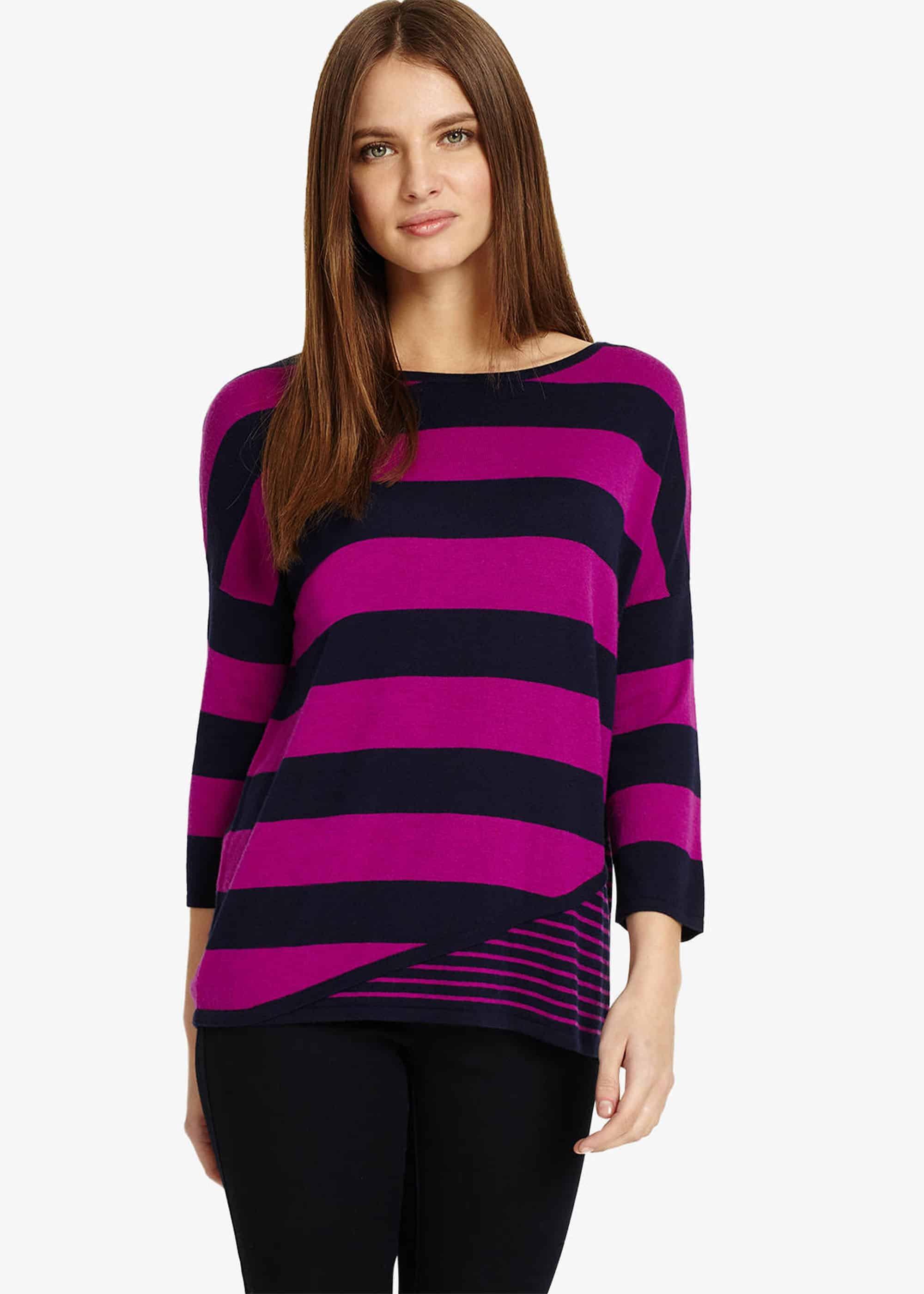 Devonna Mix Stripe Knit Top