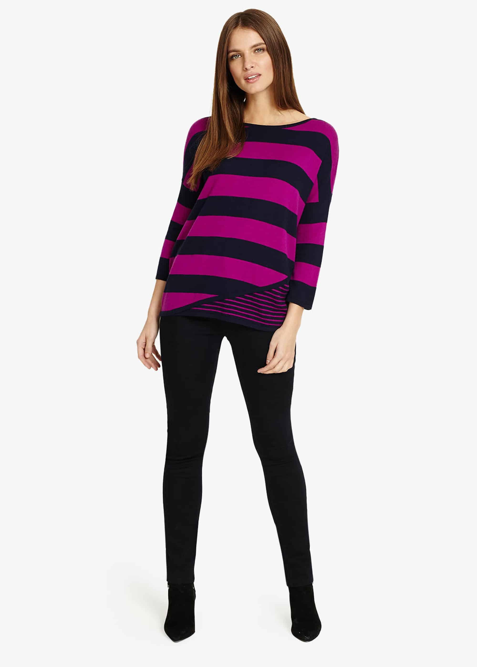Devonna Mix Stripe Knit Top