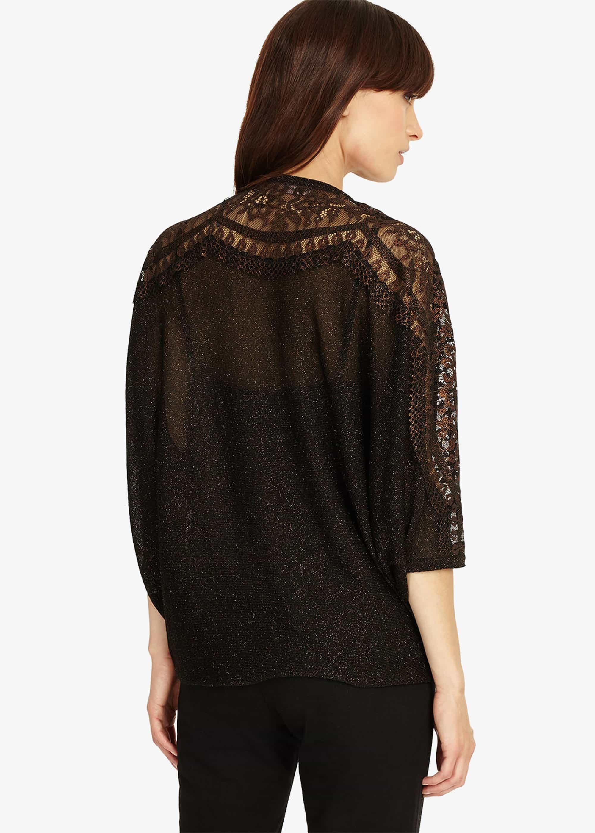 Becca Foil Lace Trim Knitted Jumper