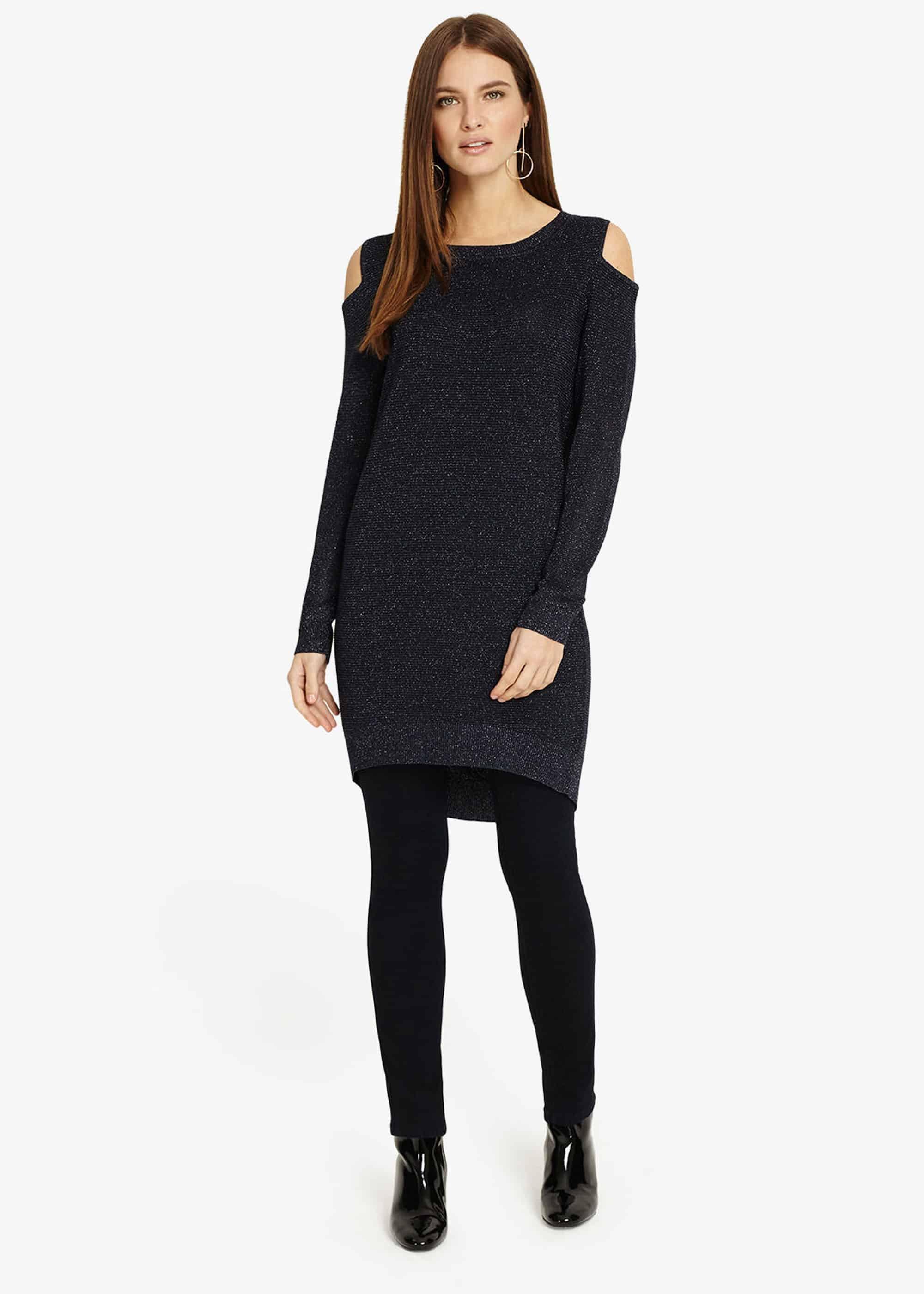 Romana Shimmer Cold Shoulder Tunic