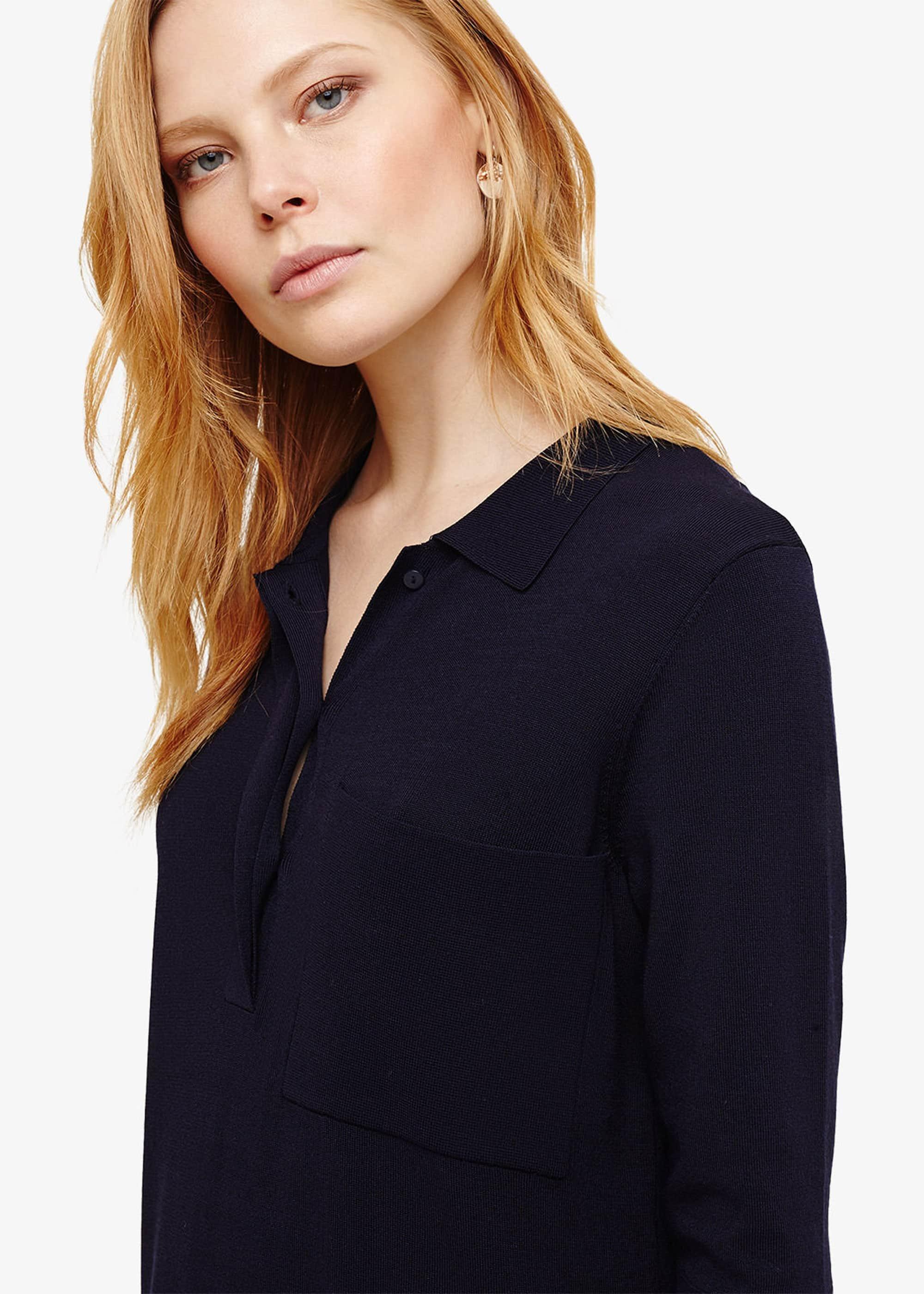 Paige Pocket Shirt Knitted Tunic