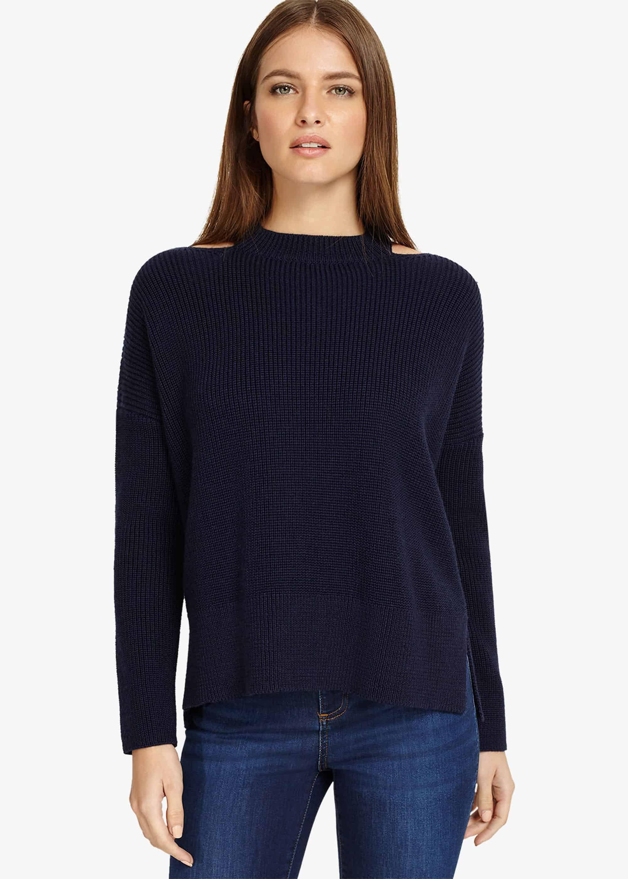 Cammi Cut Neck Chunky Knitted Jumper