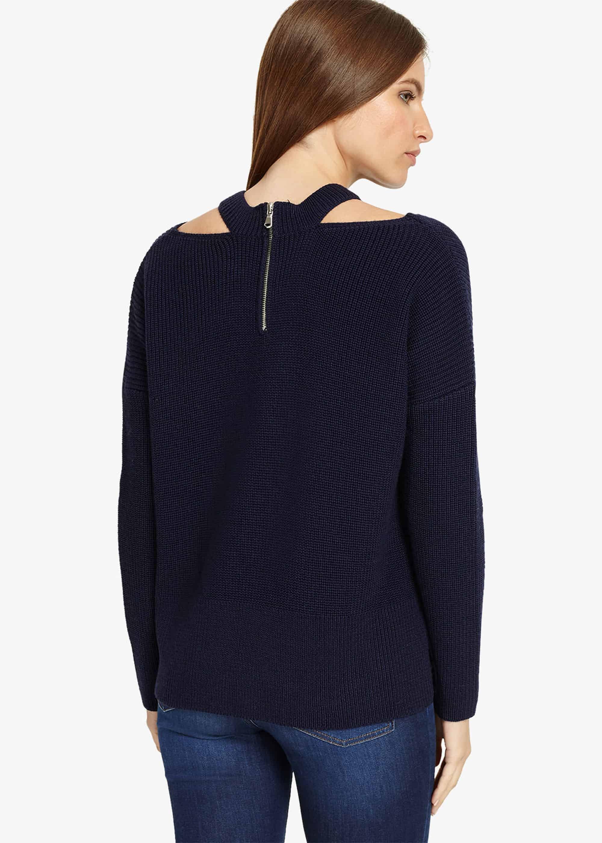 Cammi Cut Neck Chunky Knitted Jumper