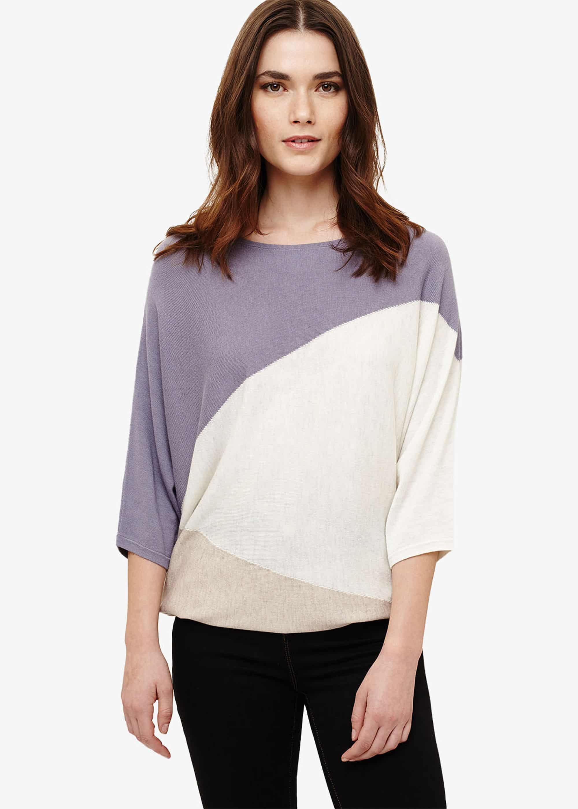 Becca Diagonal Block Knitted Top