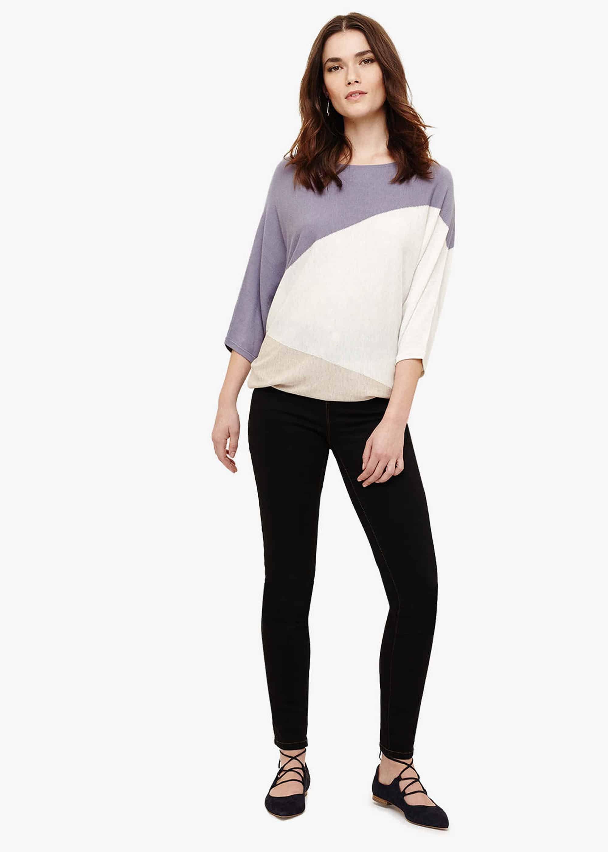 Becca Diagonal Block Knitted Top
