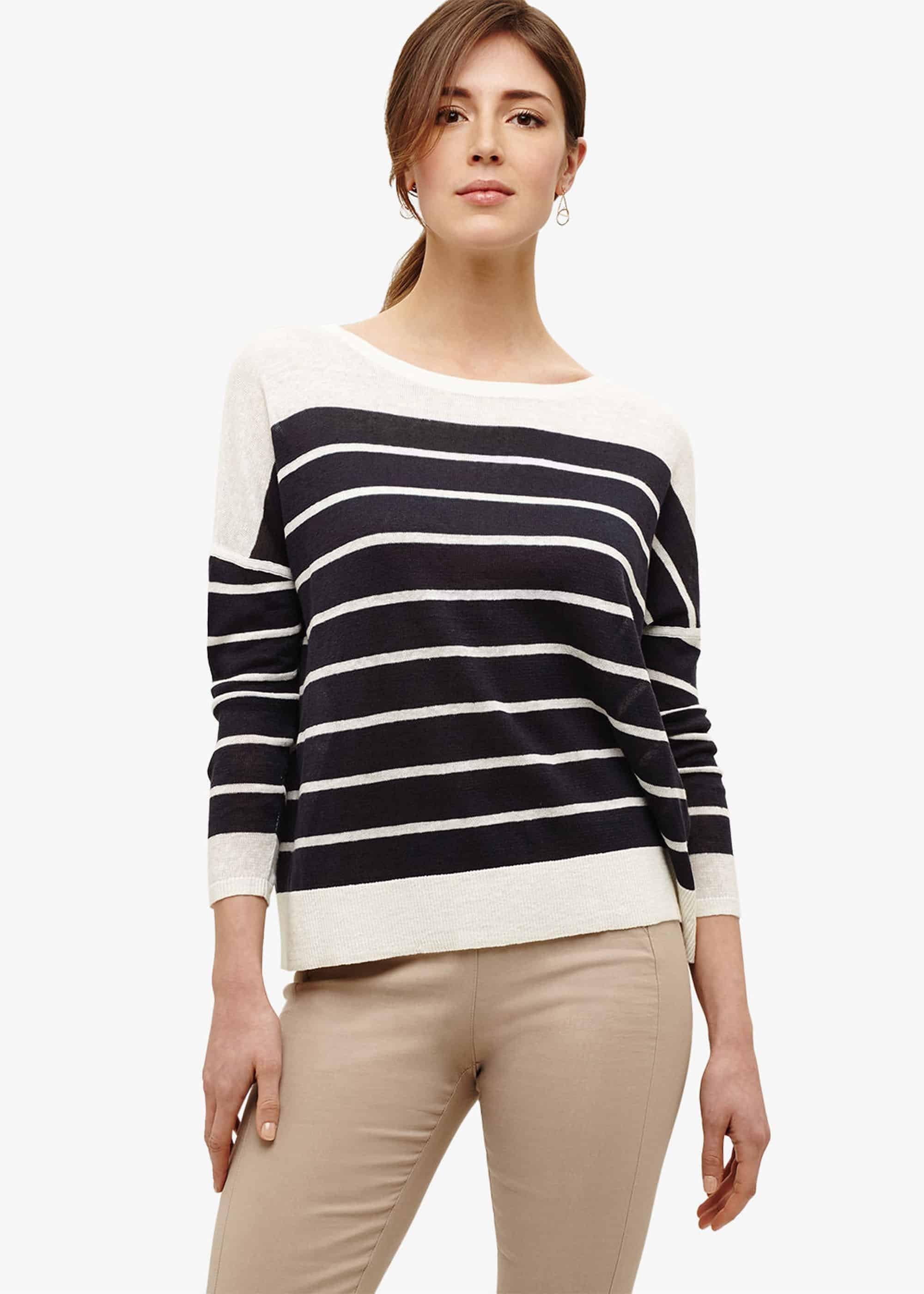 Lindsey Linen Stripe Knit Top