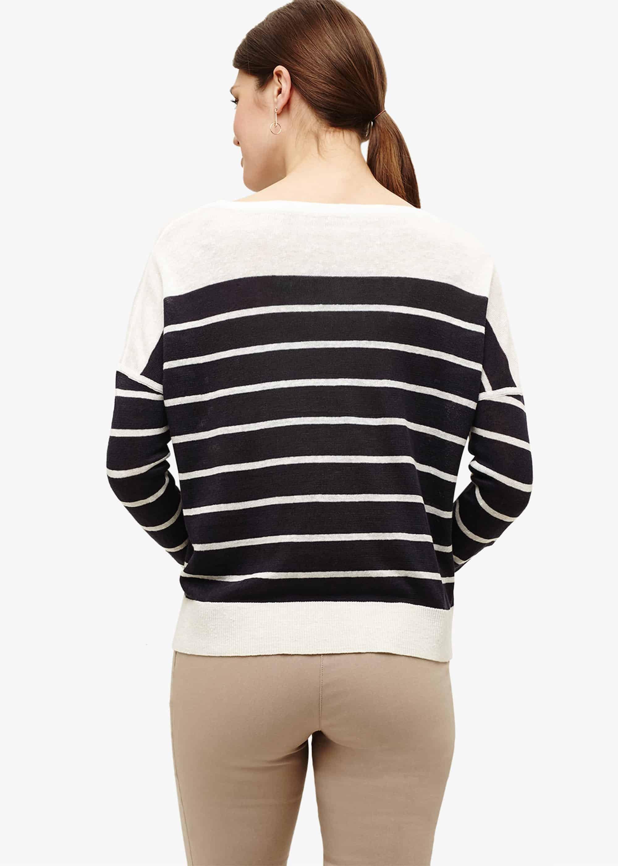 Lindsey Linen Stripe Knit Top