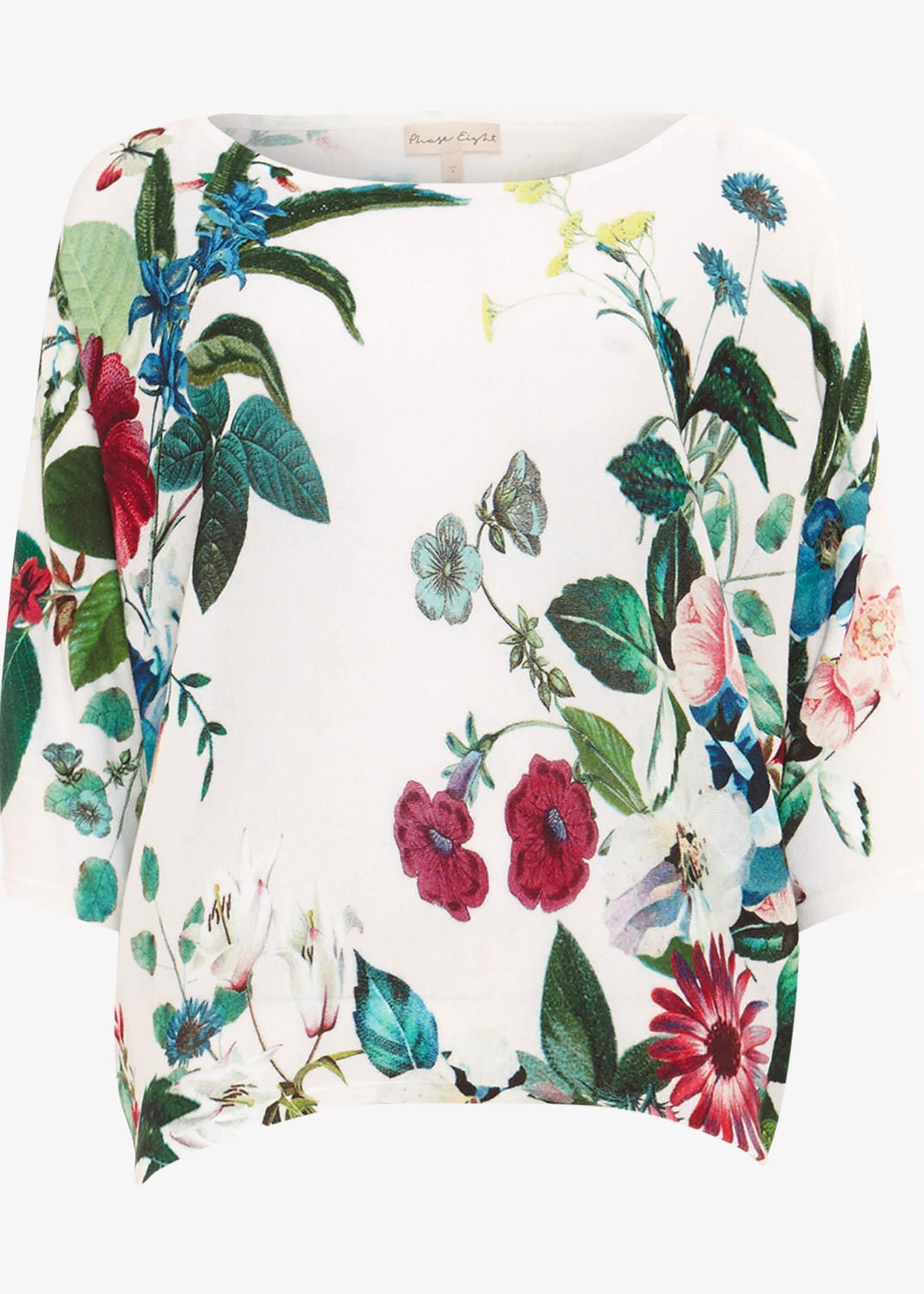 Bronte Cotton Botanical Print Knit Top