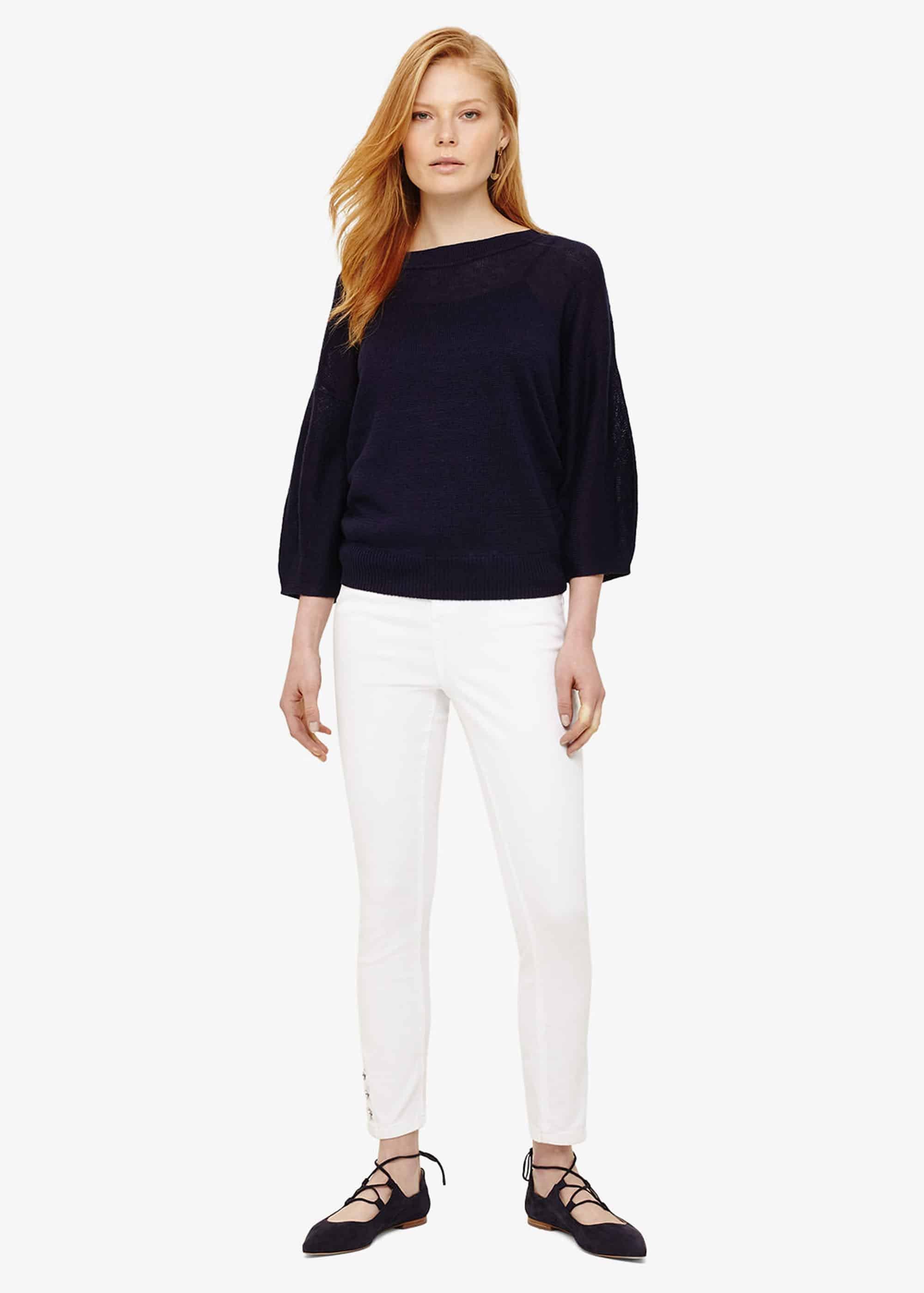 Bailee Linen Balloon Sleeve Knit Top