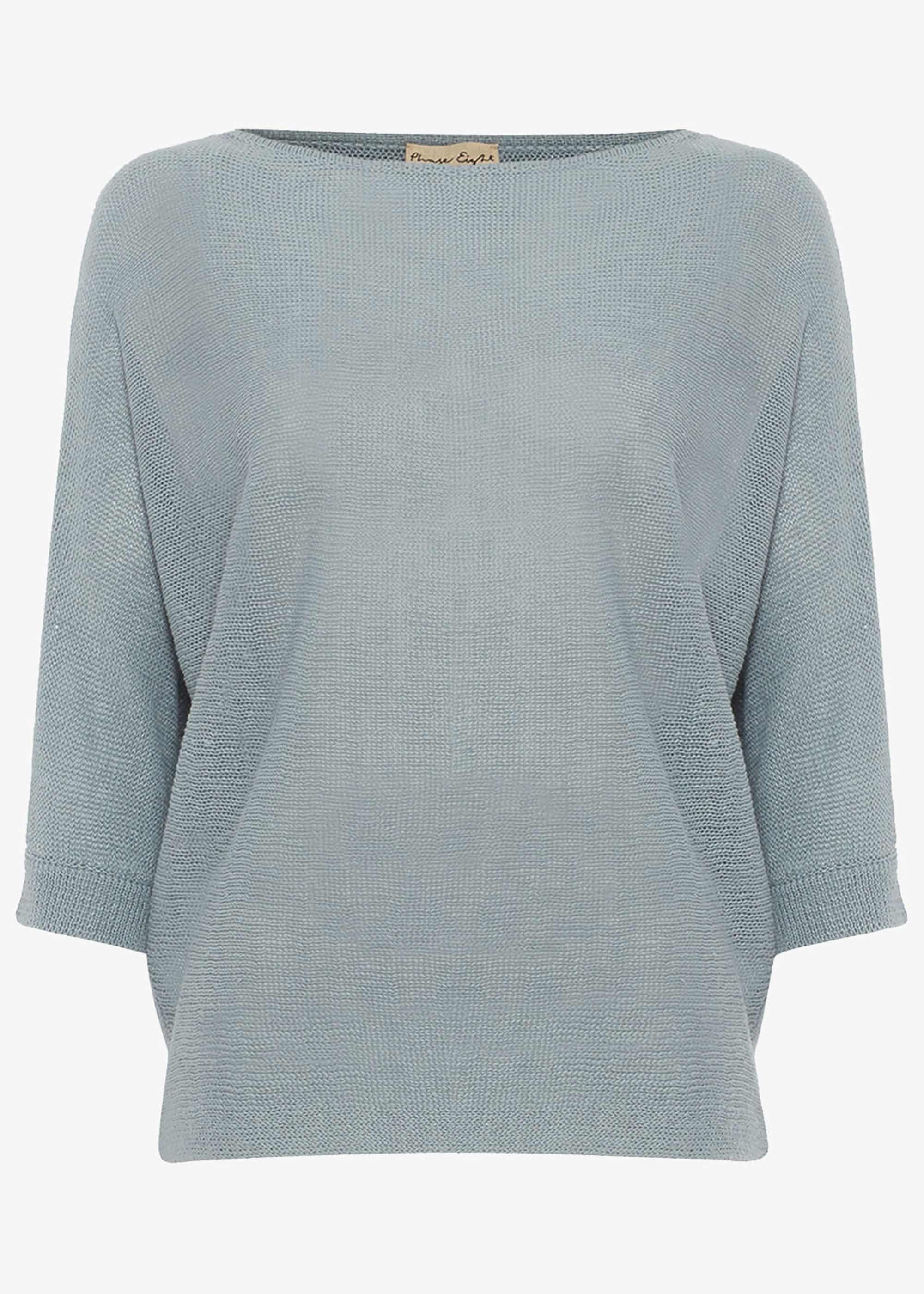 Delmi Linen Batwing Knit Top