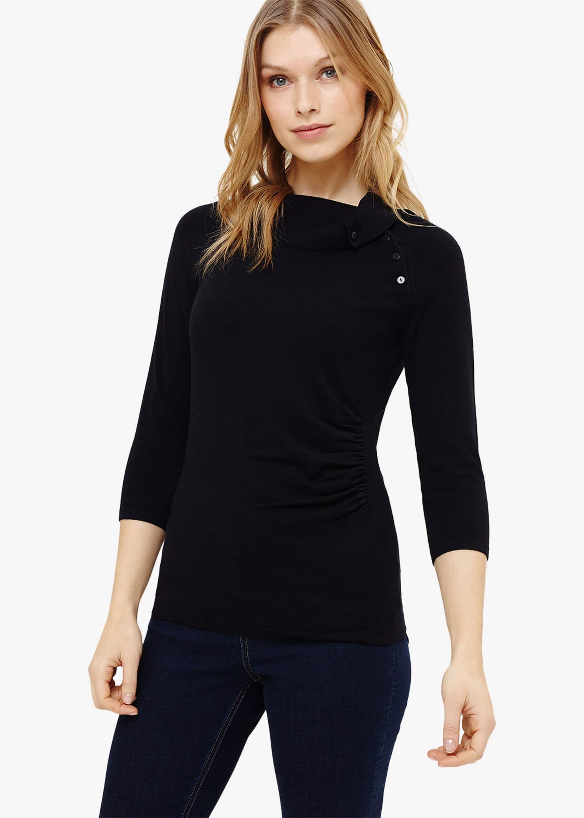 Shaniya Split Neck Knit Top
