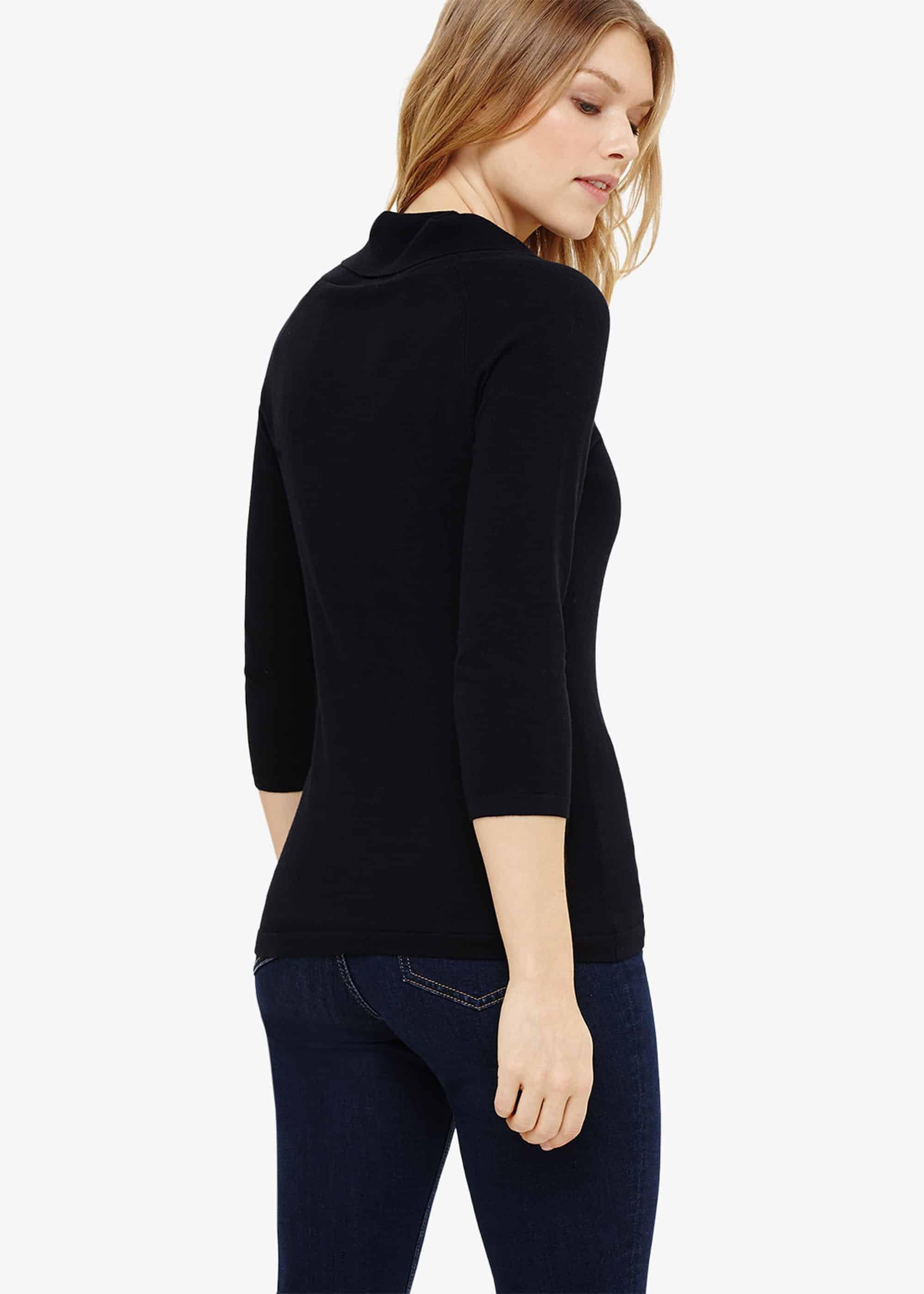 Shaniya Split Neck Knit Top