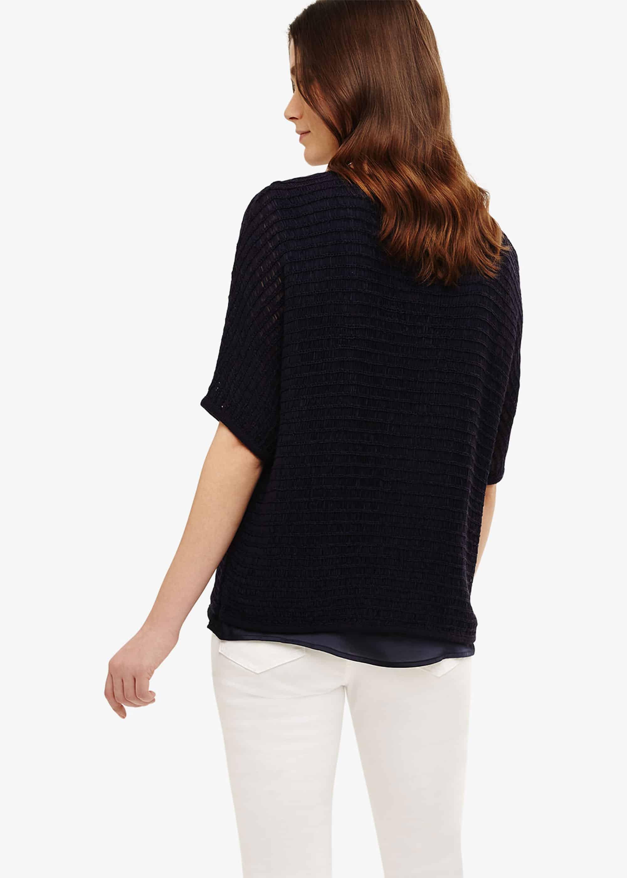 Lori Ladder Stitch Tape Knit Top