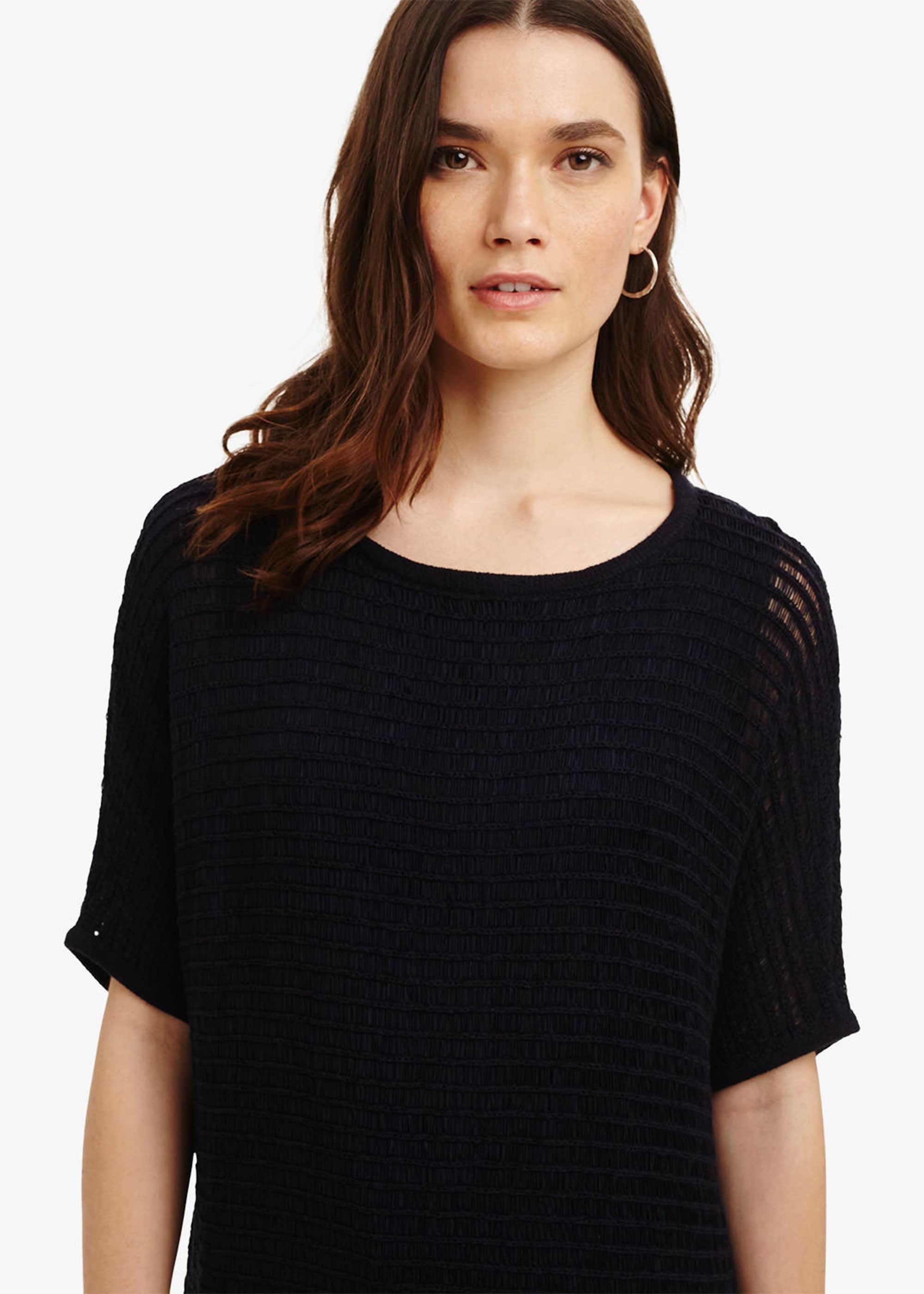 Lori Ladder Stitch Tape Knit Top