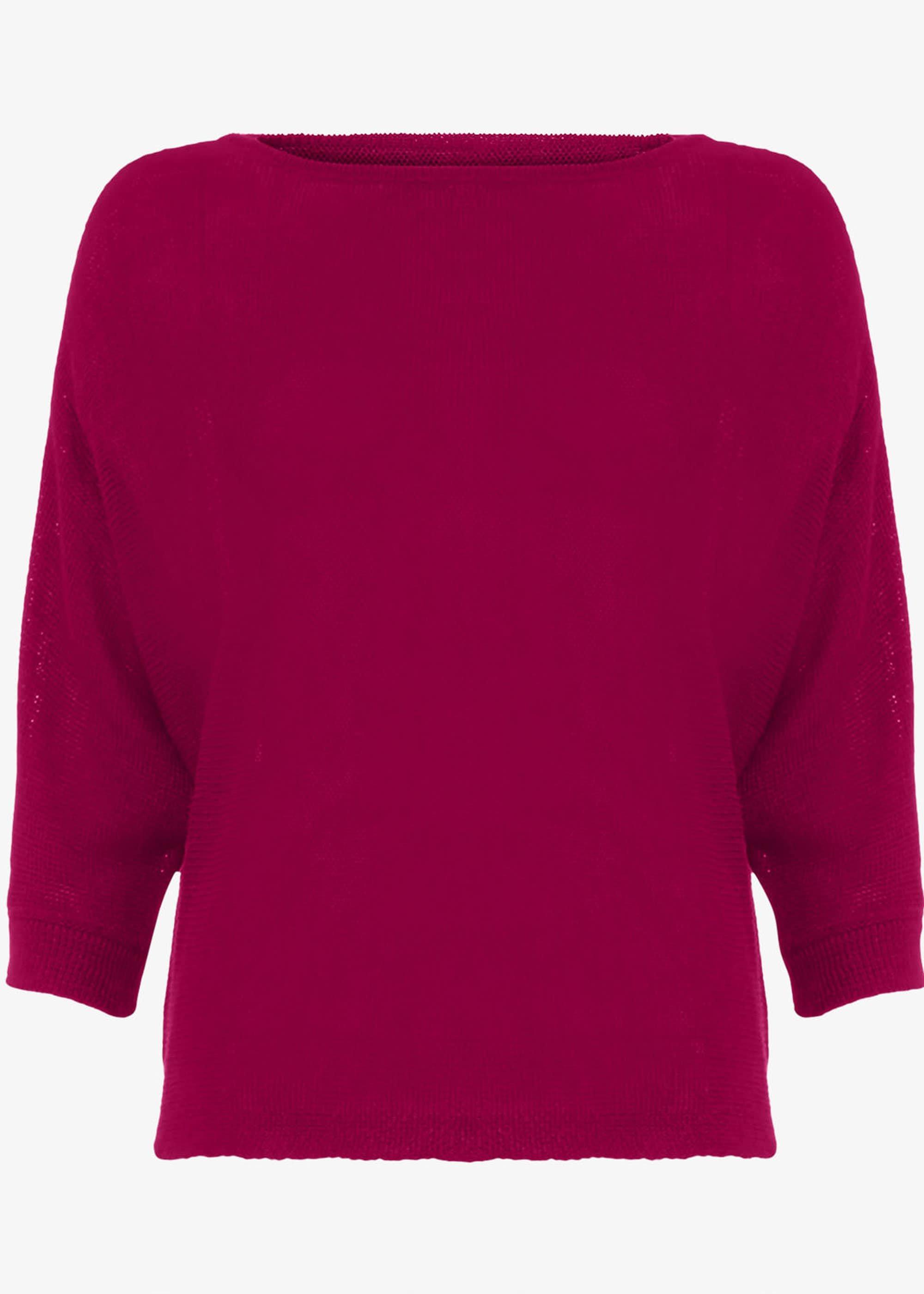 Delmi Linen Batwing Knit Top