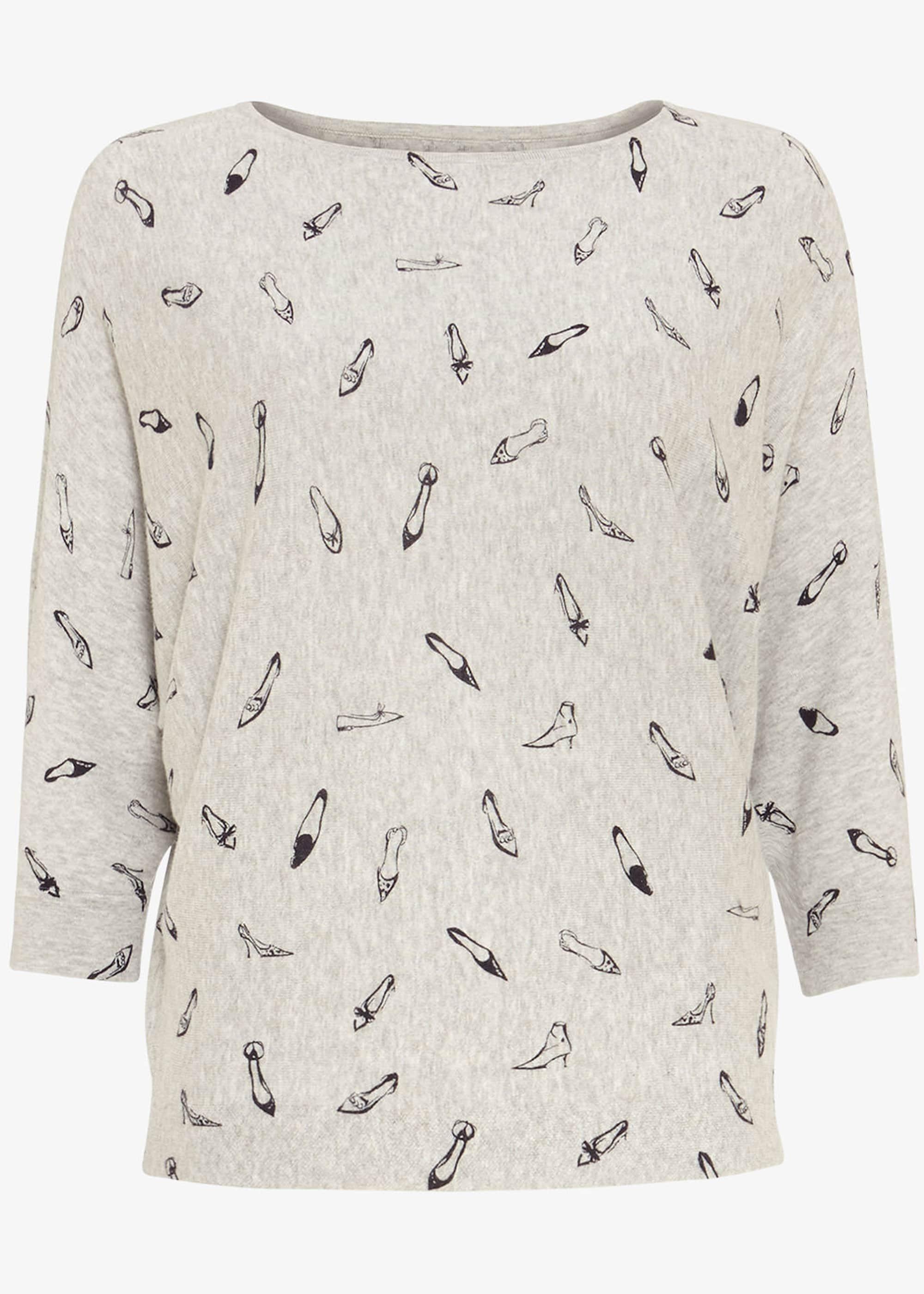Christa Shoe Print Knitted Top