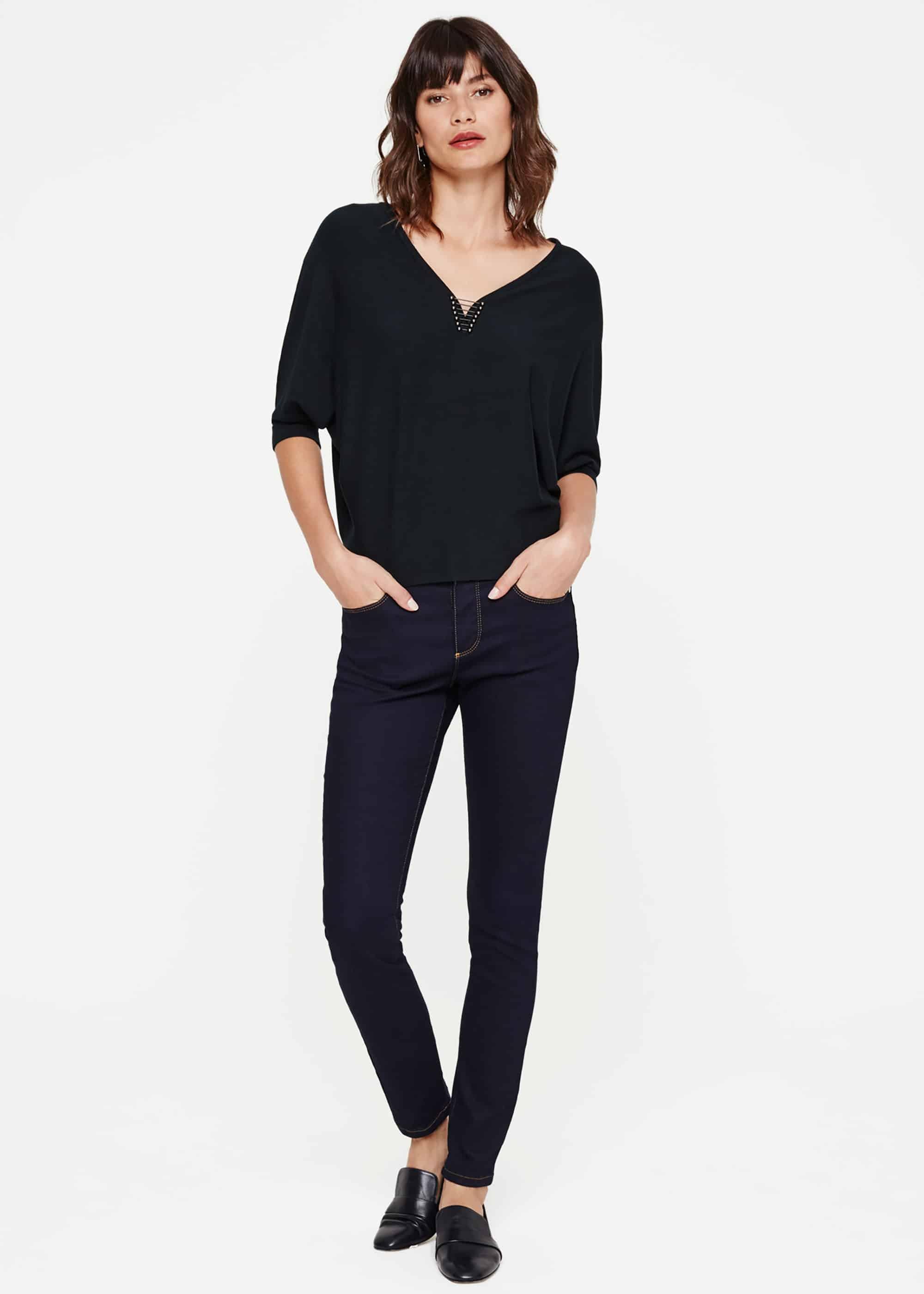 Cristine Metal Trim Knitted Top