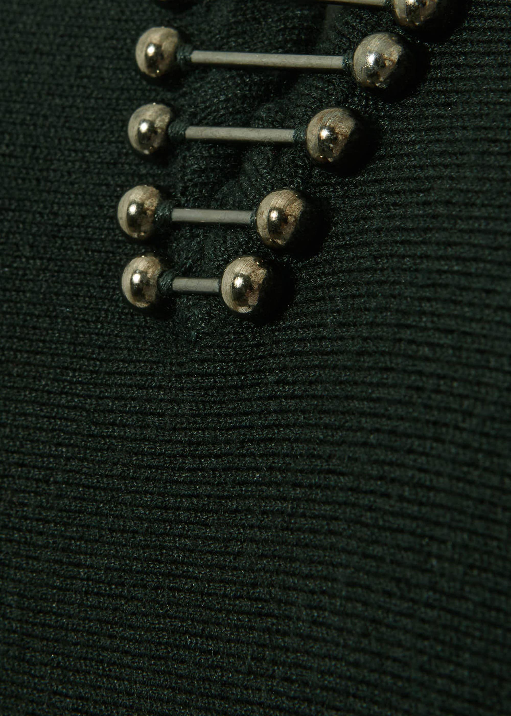 Cristine Metal Trim Knitted Top